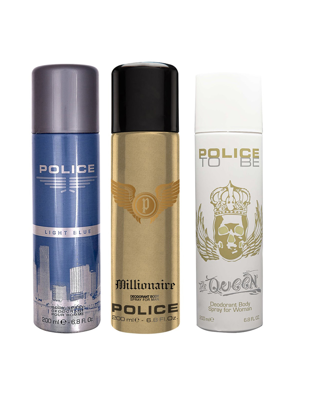 

Police Set Of 3 Deodorant, Transparent