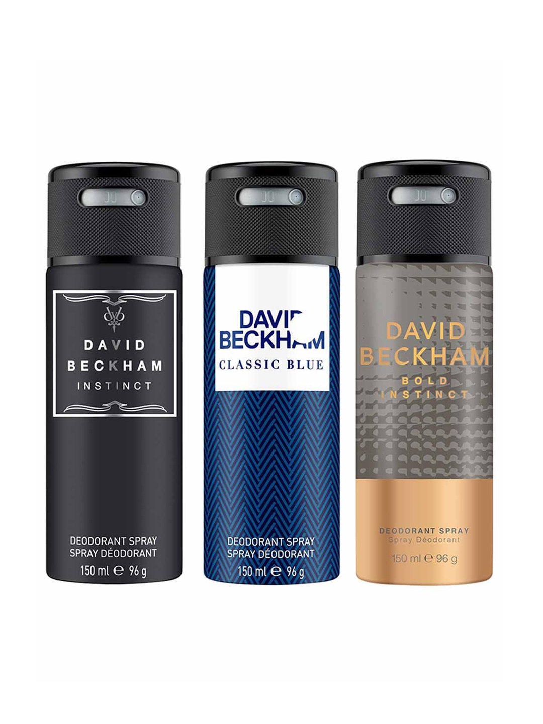 

DAVID BECKHAM Men Set Of 3 Instinct + Classic Blue + Bold Instinct M Deo 450ml, Transparent