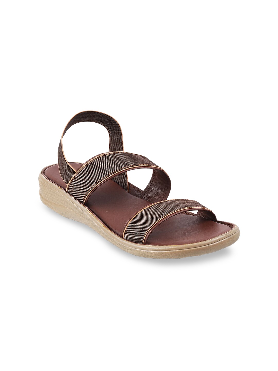 

WALKWAY by Metro Women Brown Open Toe Flats