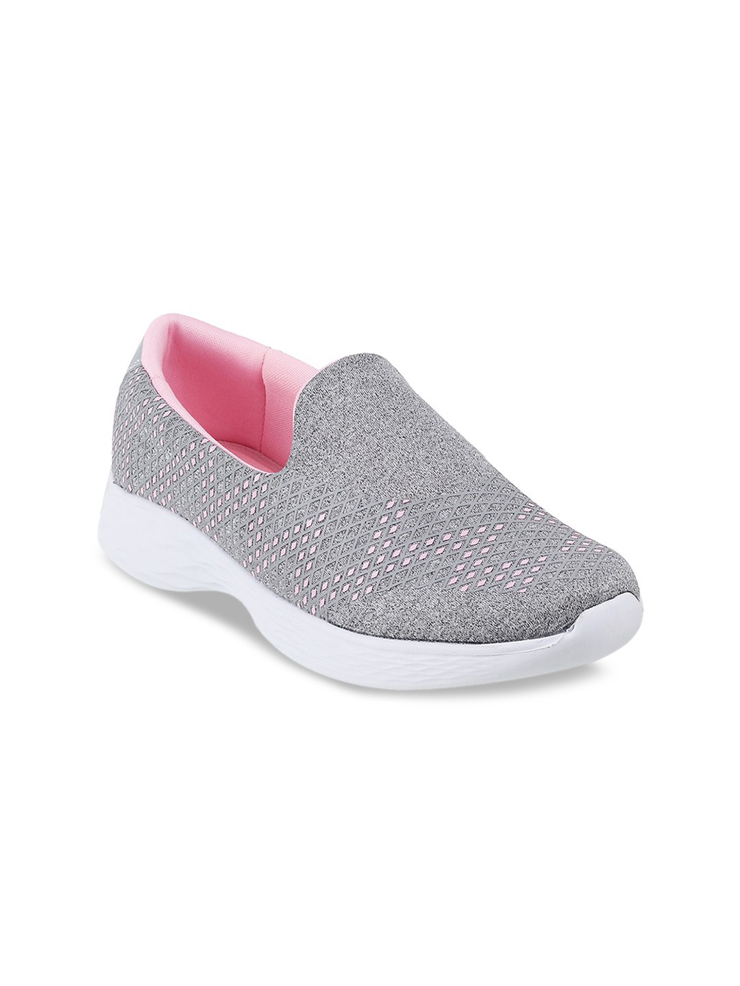 

ACTIV Women Grey Woven Design Slip-On Sneakers