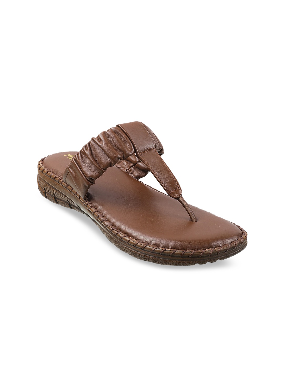 

Metro Women Tan Printed Open Toe Flats