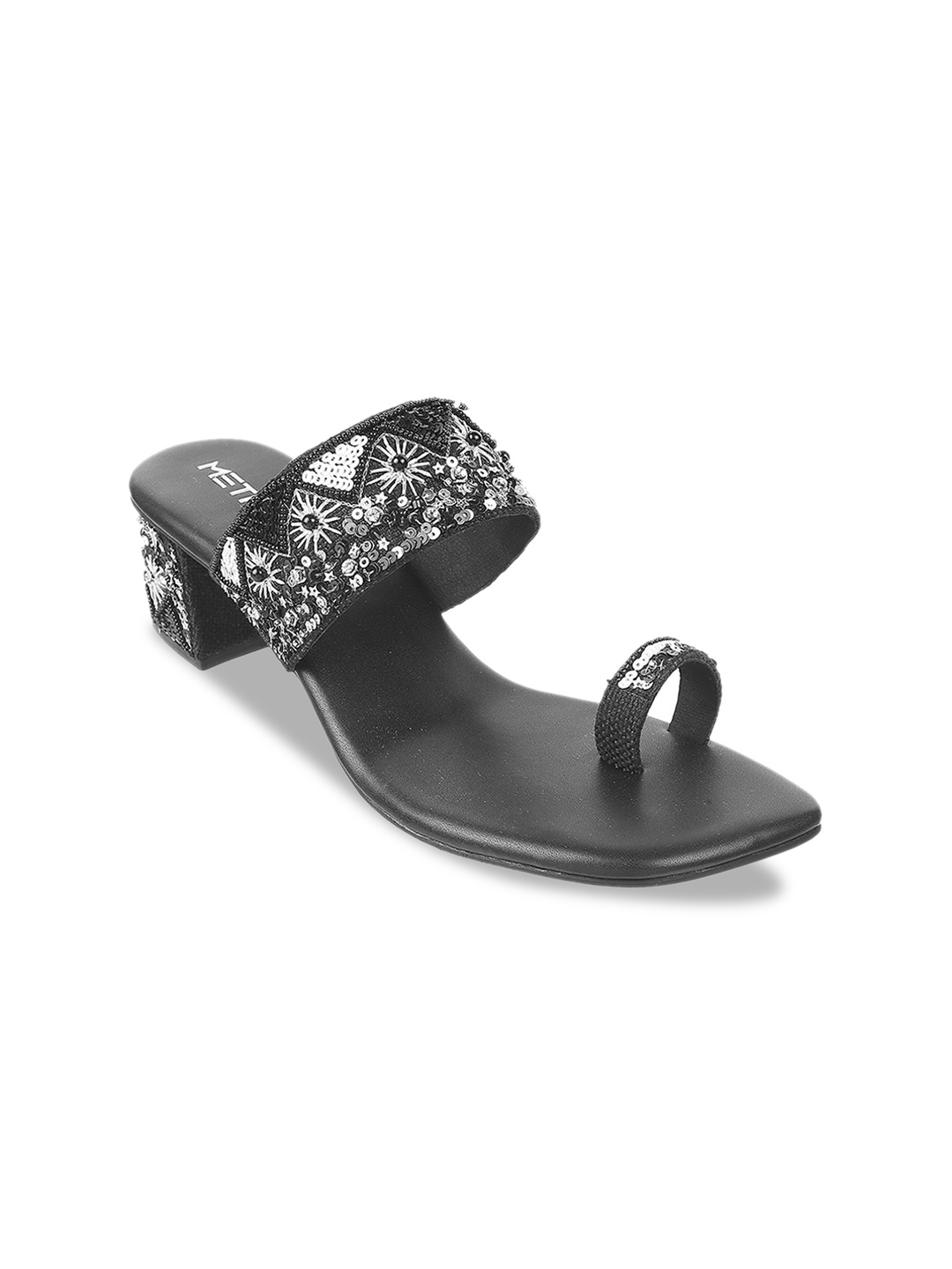 

Metro Black Women Embellished Block Heels