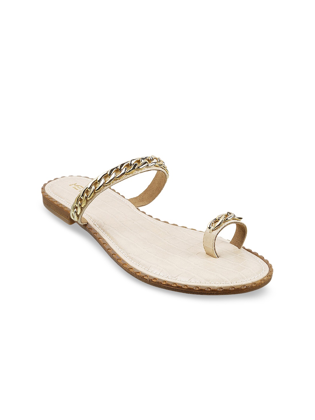 

Metro Women Beige One Toe Flats