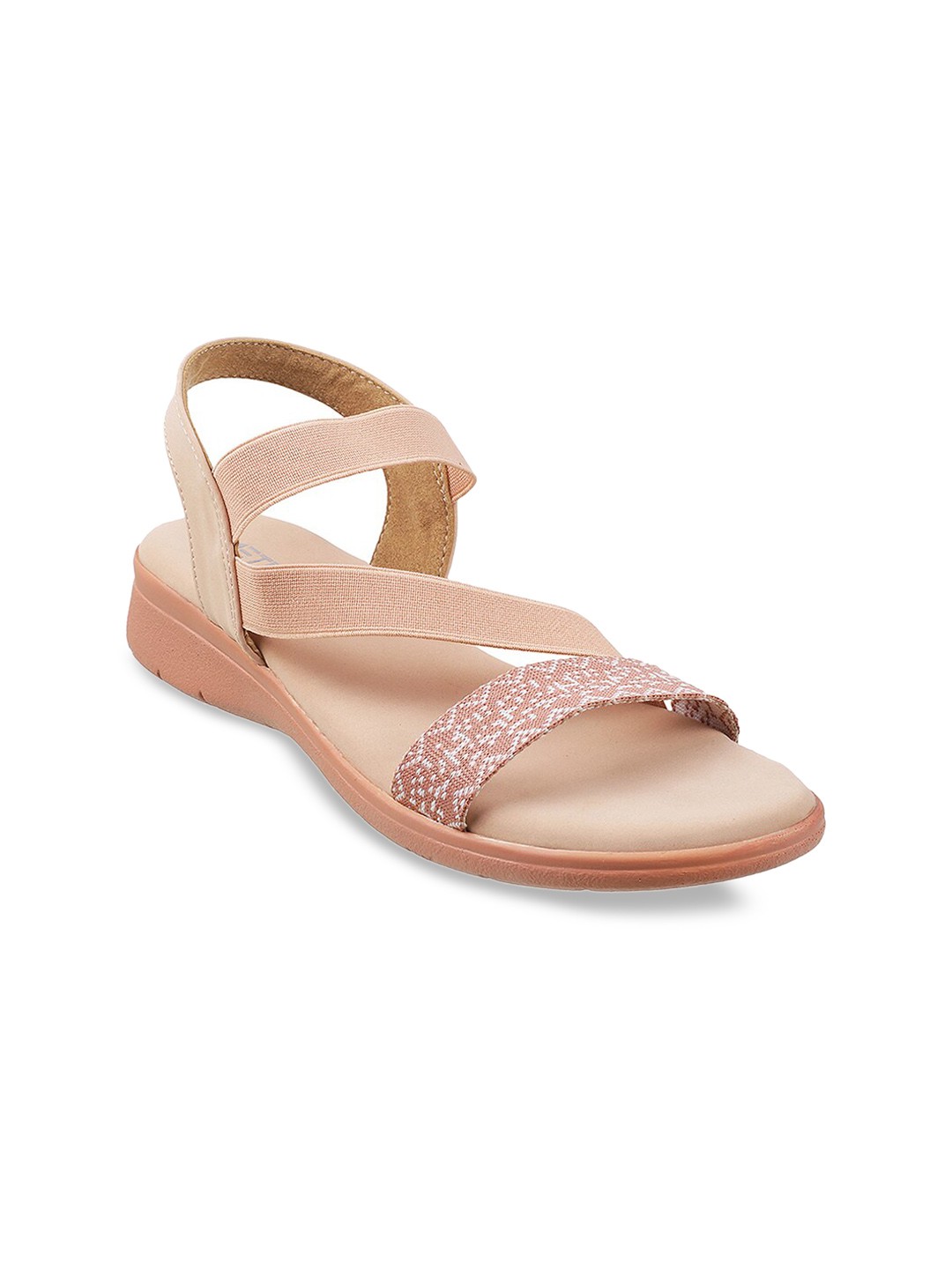 

Metro Women Pink Solid Synthetic Open Toe Flats