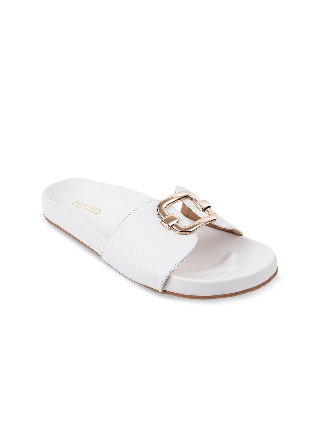 

Metro Women White Open Toe Flats