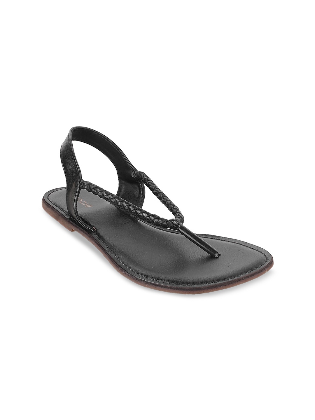 

Mochi Women Black Open Toe Flats
