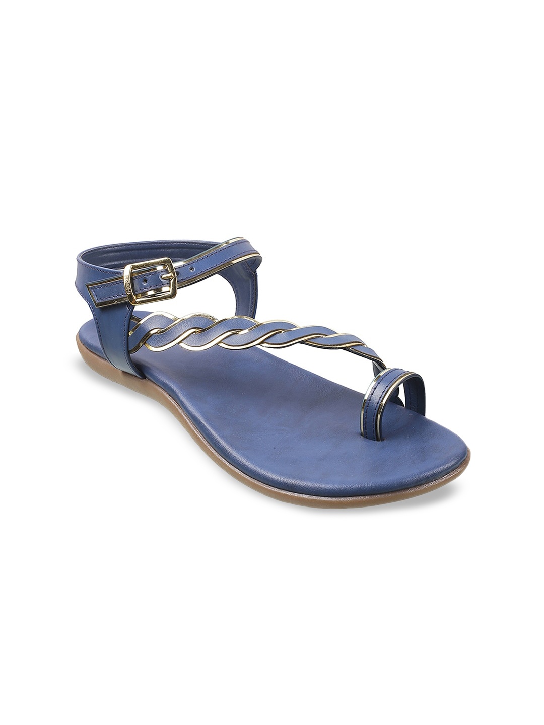 

Mochi Women Blue One Toe Flats