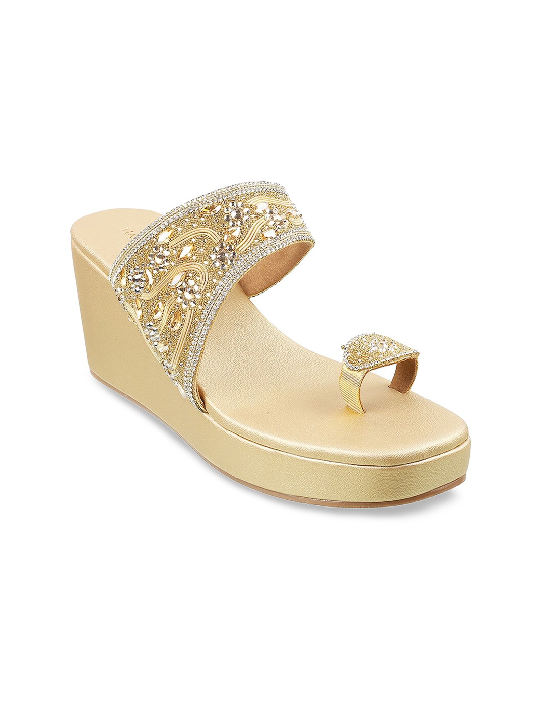 

Mochi Gold-Toned Wedge Sandals