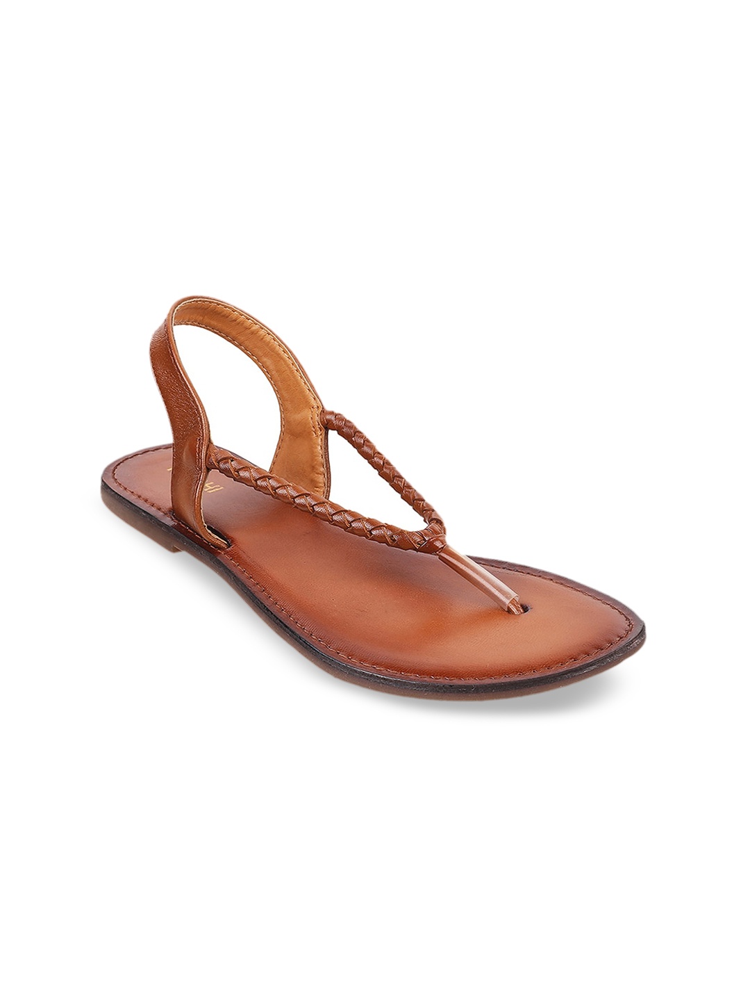 

Mochi Women Rust Open Toe Flats
