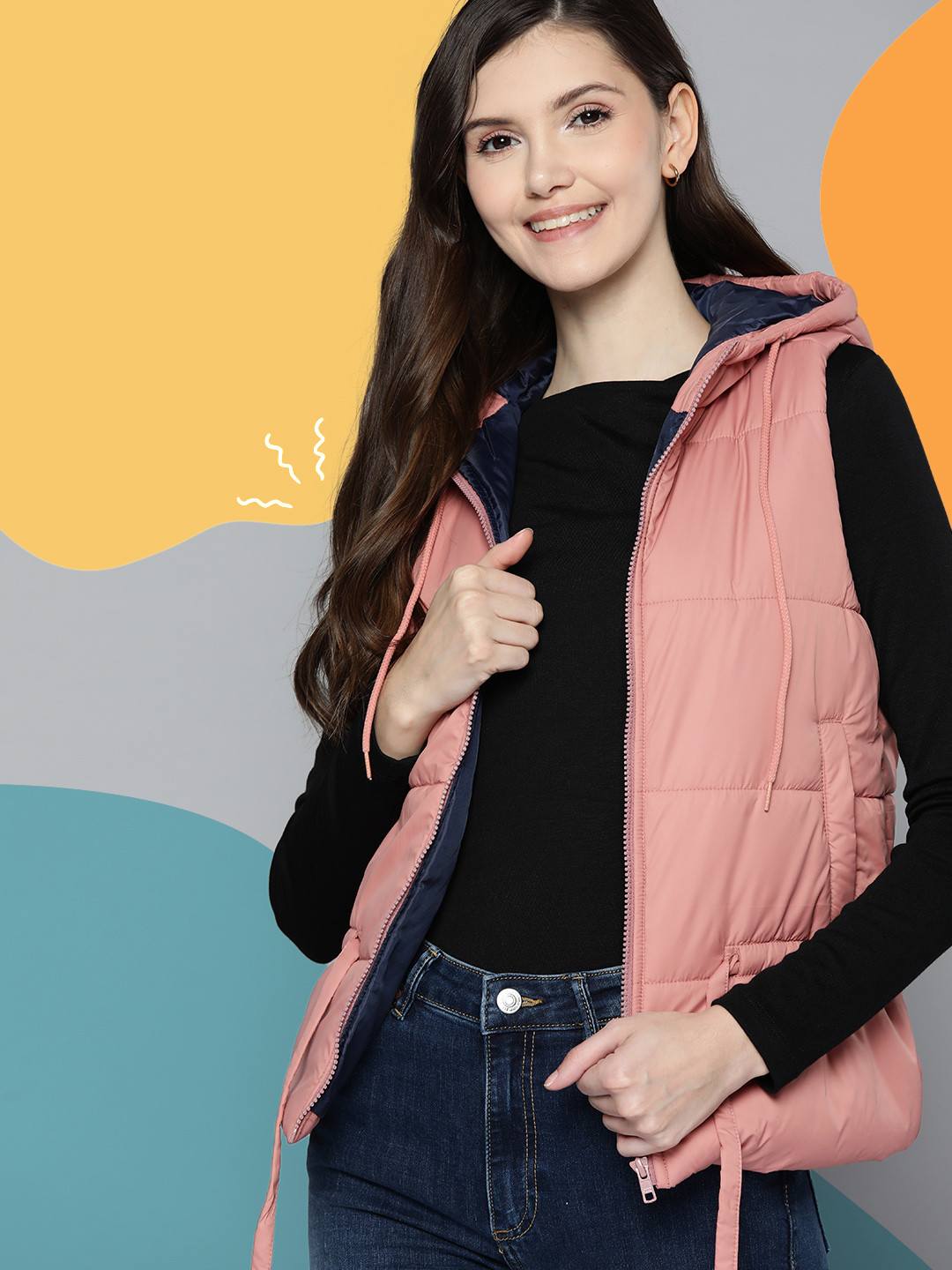 

Mast & Harbour Women Pink Solid Padded Jacket