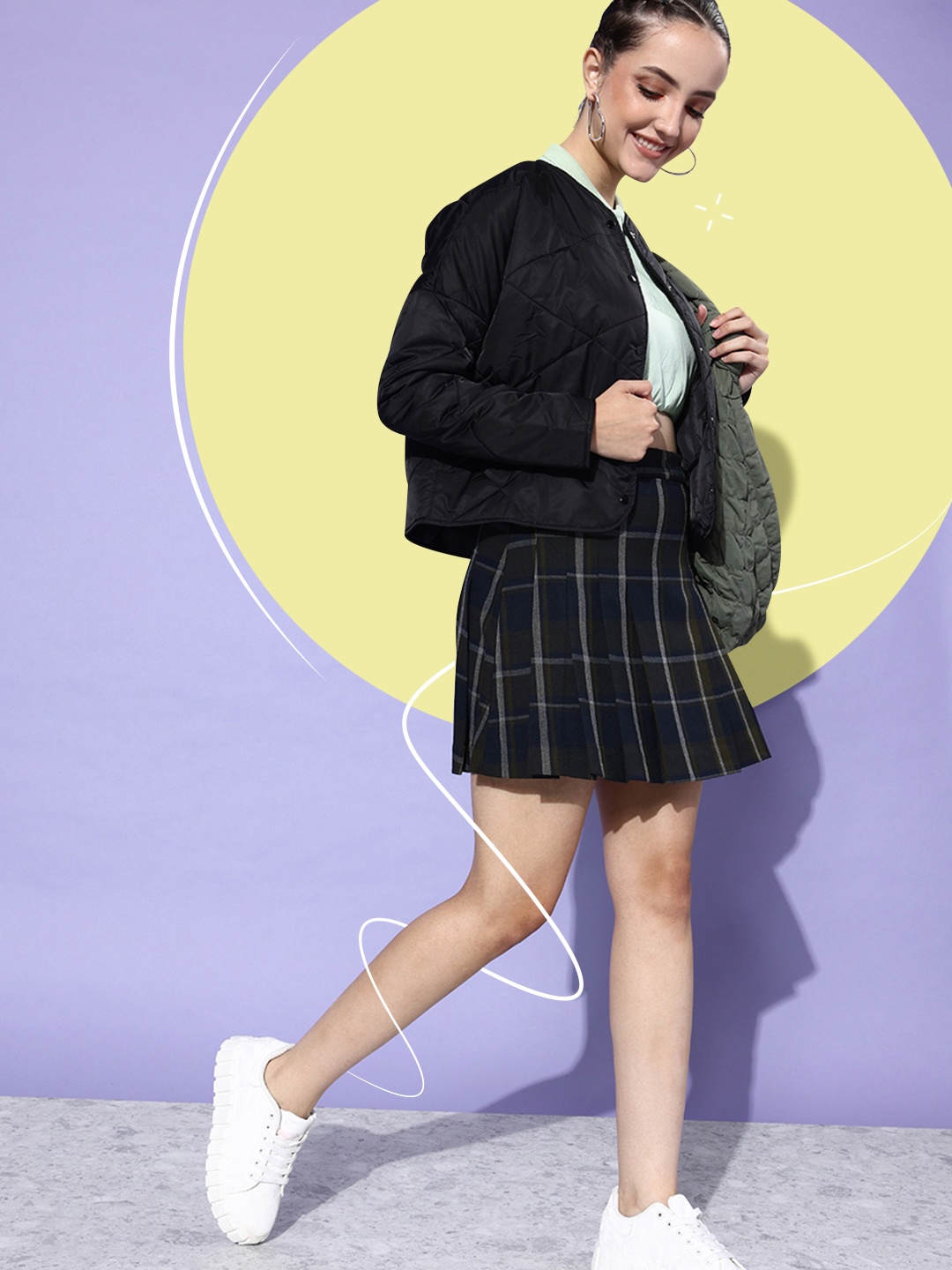 

Mast & Harbour Women Black Solid Padded Jacket