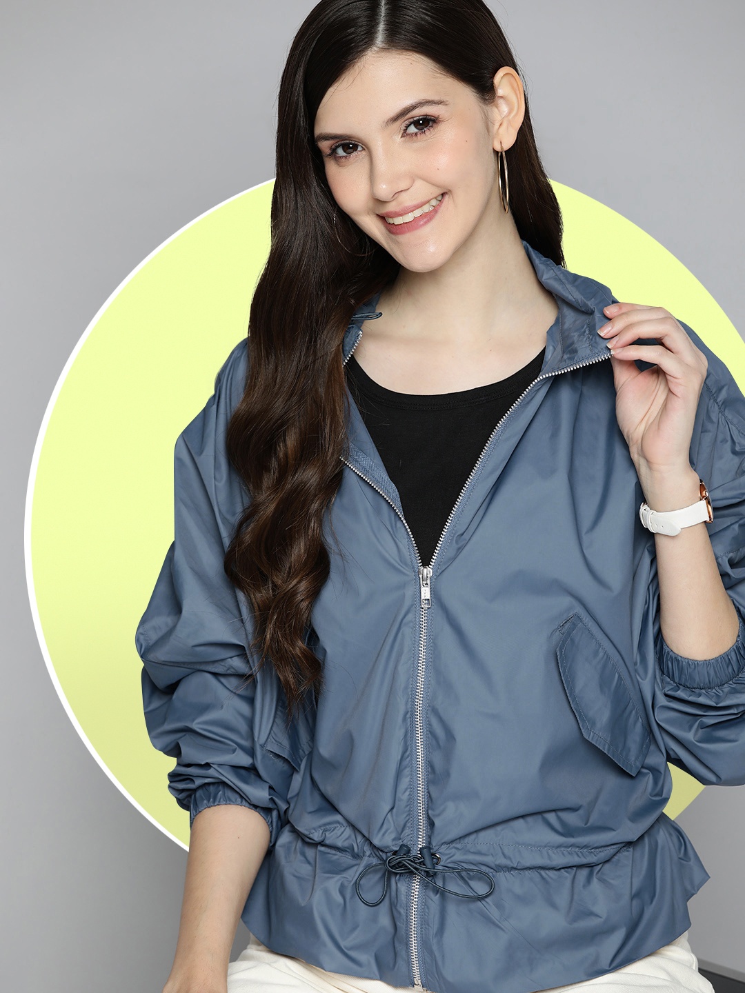 

Mast & Harbour Women Blue Lightweight Tailored Jacket