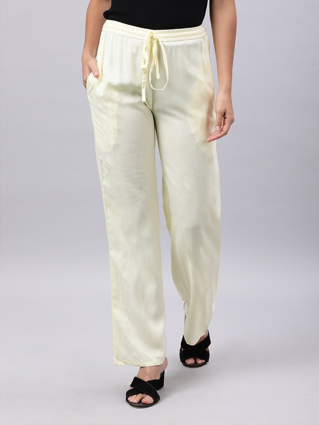 

Souchii Women Cream-Coloured Liva Palazzos