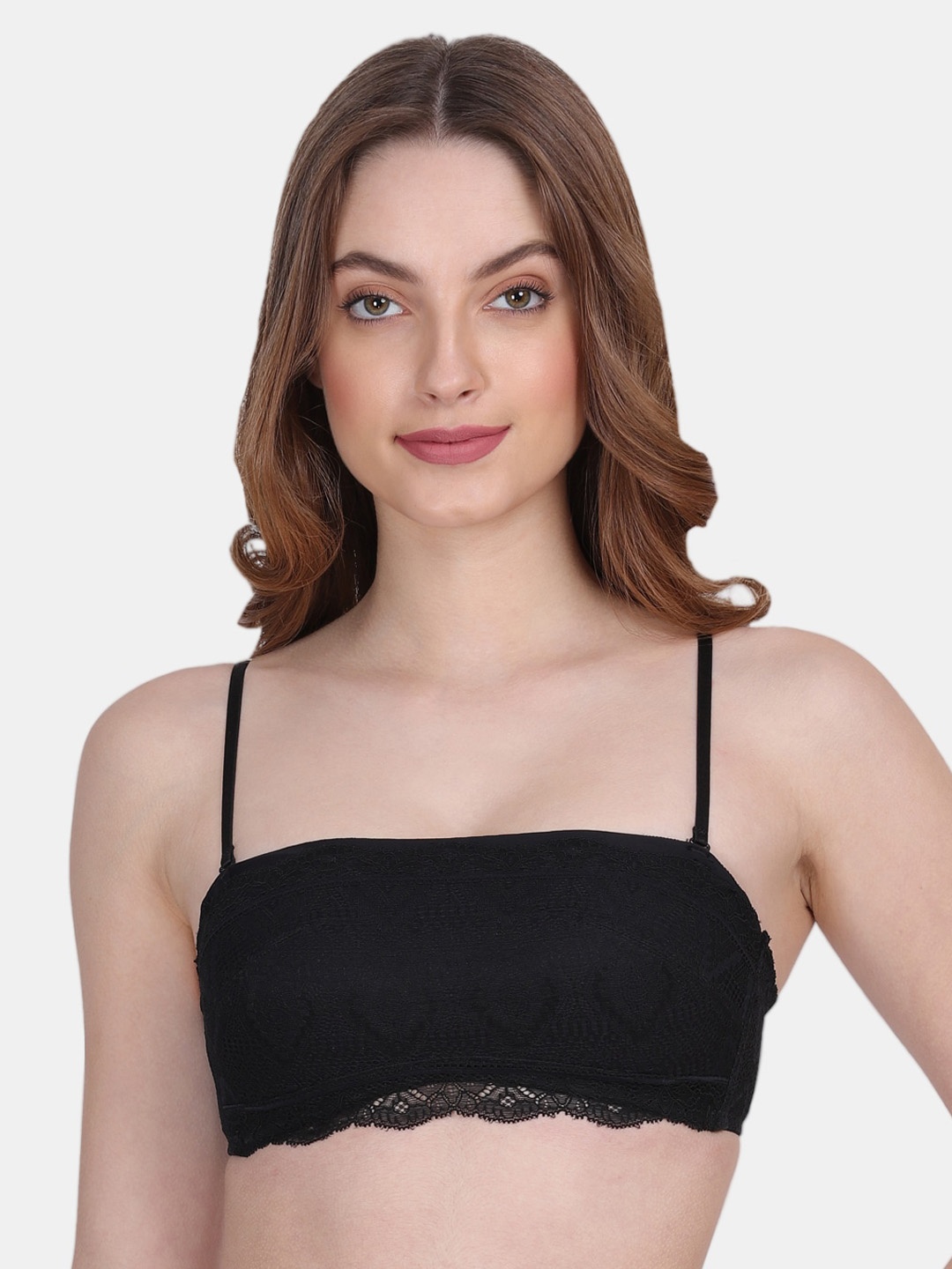 

Amour Secret Black Lightly Padded & Non Wired Bandeau Bra