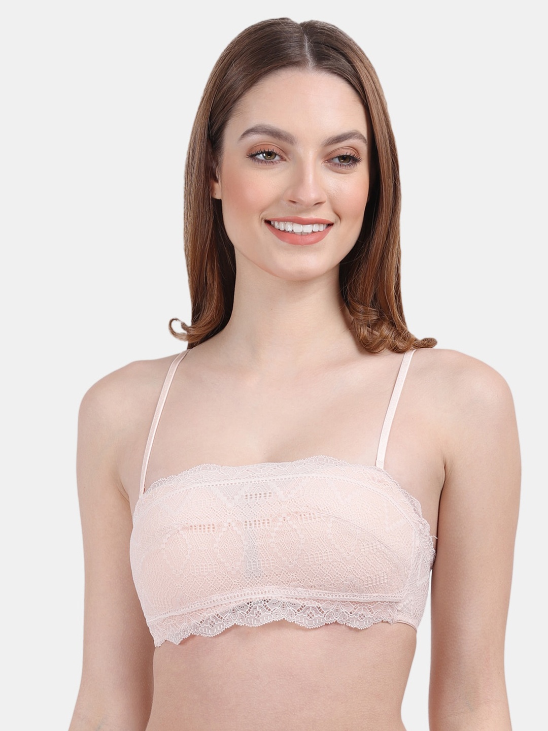 

Amour Secret Beige Bandeau Bra Lightly Padded