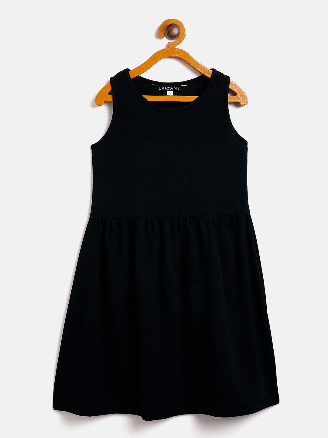 

Uptownie Lite Girls Black Crepe A-Line Dress