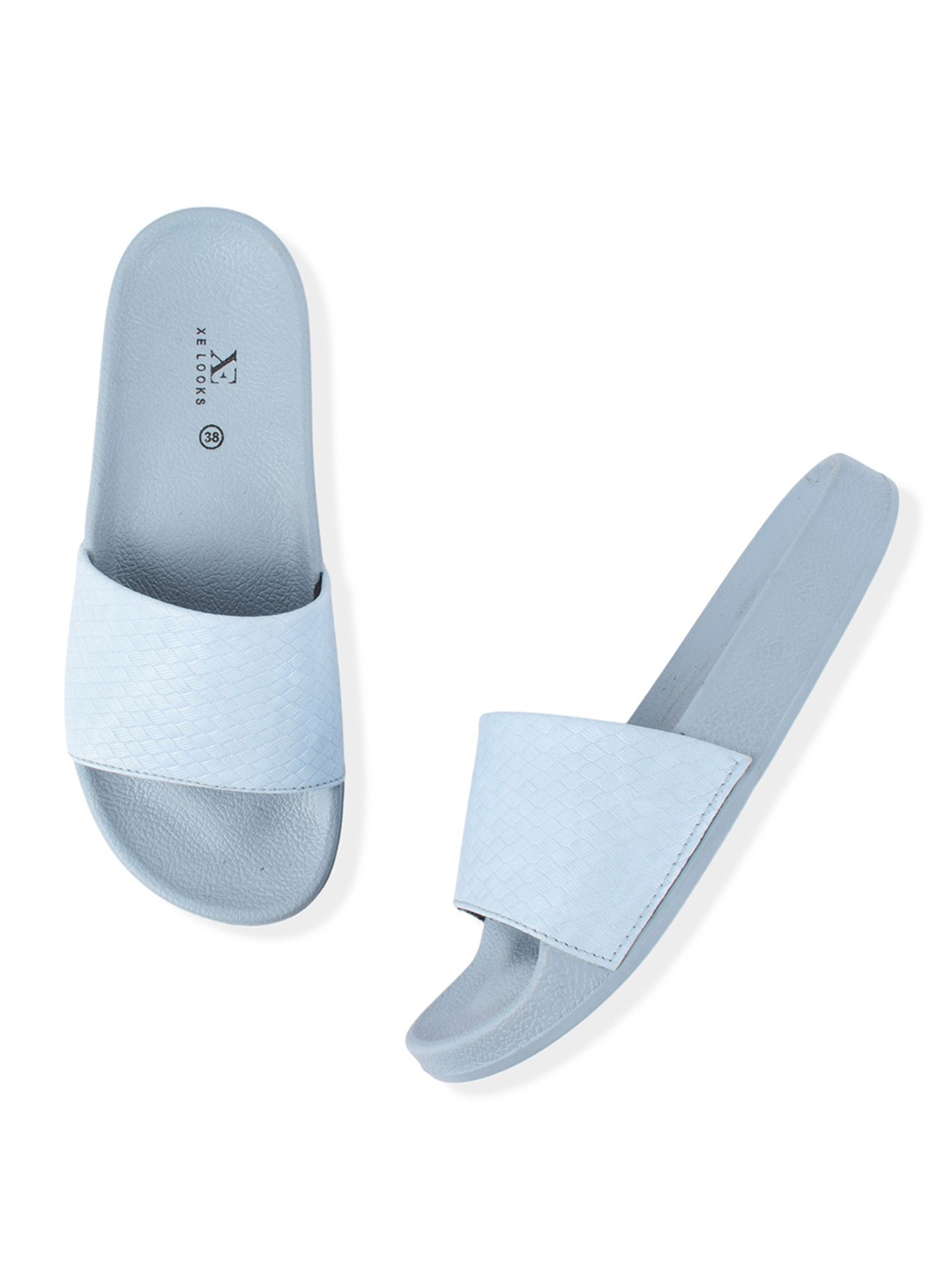 

XE Looks Women Blue Self Design Sliders