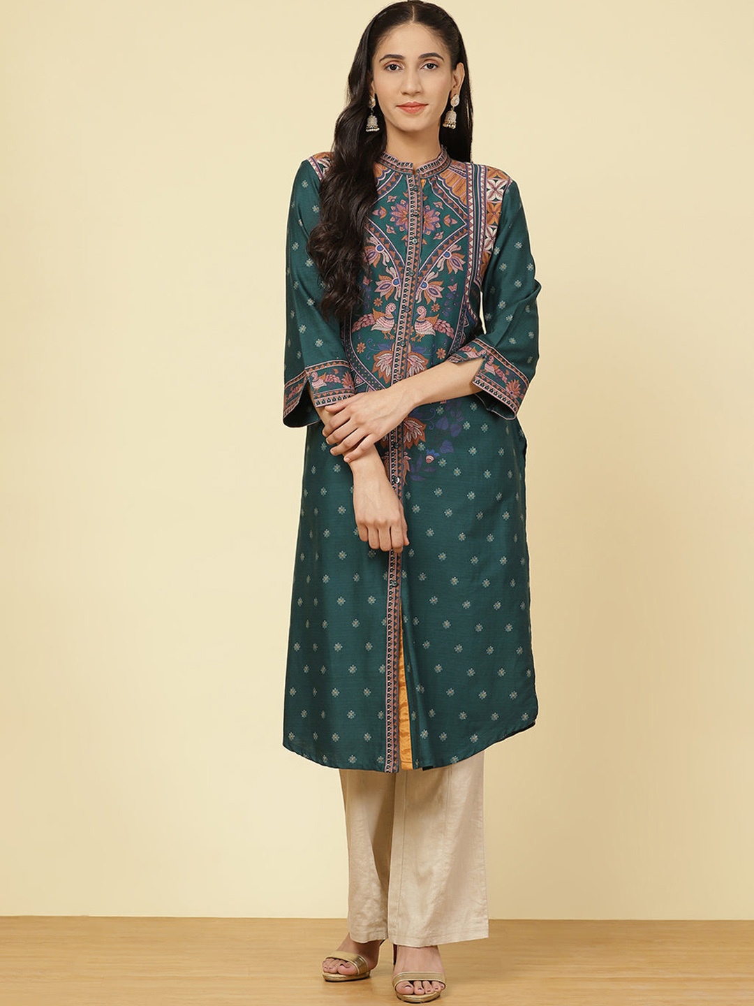 

Lakshita Women Green Ethnic Motifs Kurta