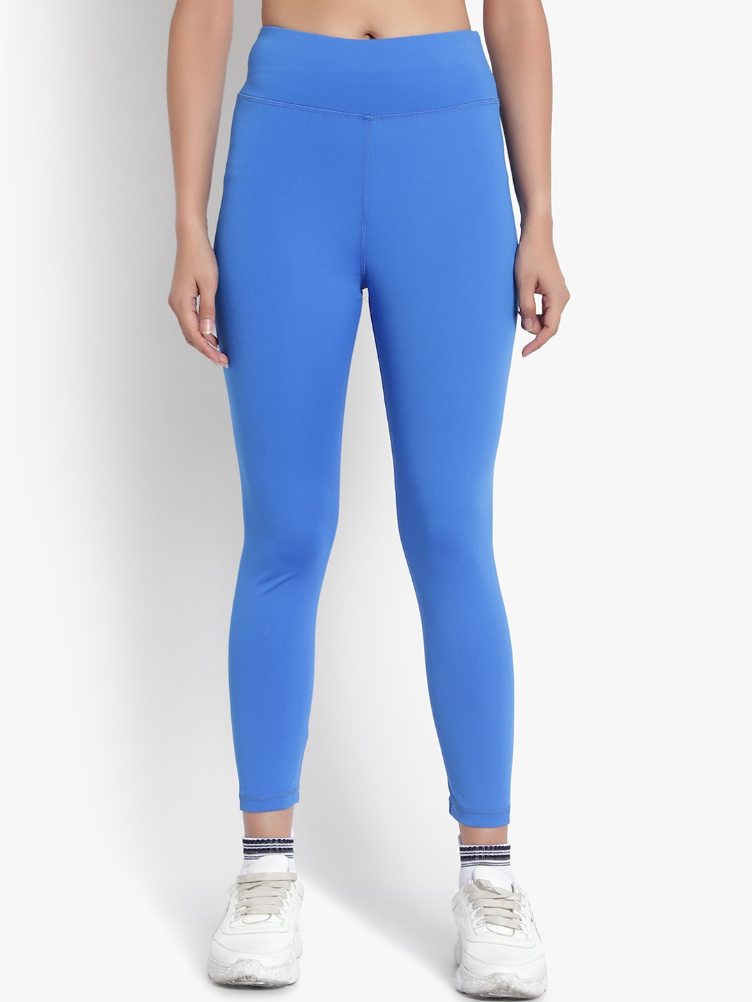 

Wearjukebox Women Blue Solid Tights