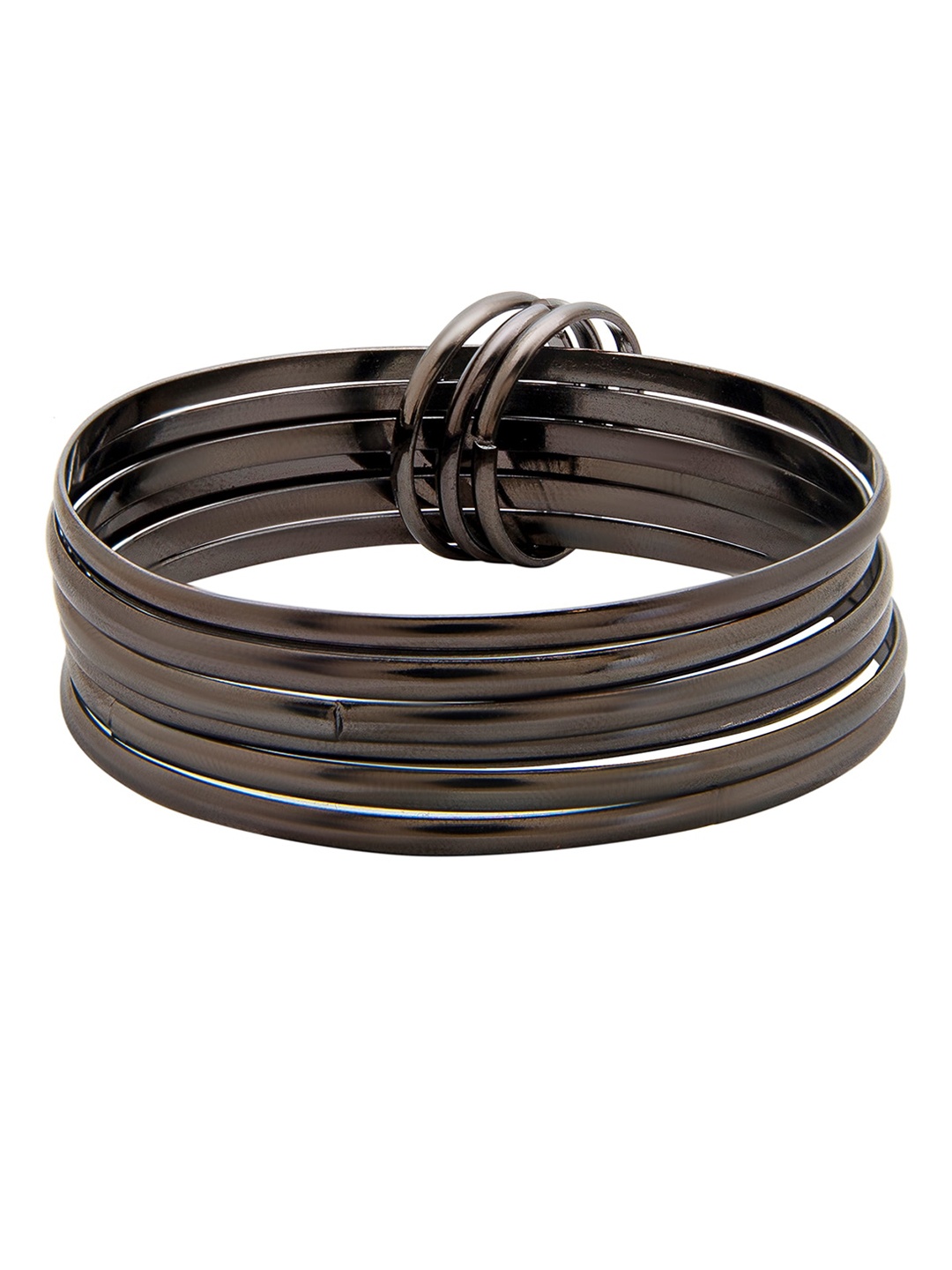 

Shining Jewel - By Shivansh Silver-Plated Layered Bangle