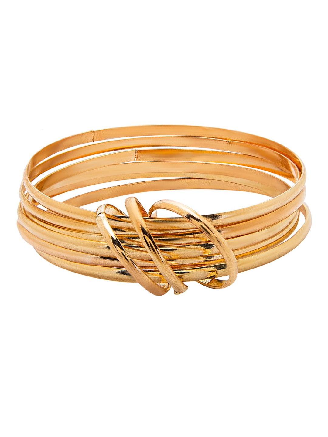 

Shining Jewel - By Shivansh Women Gold Plated Antique Bangles