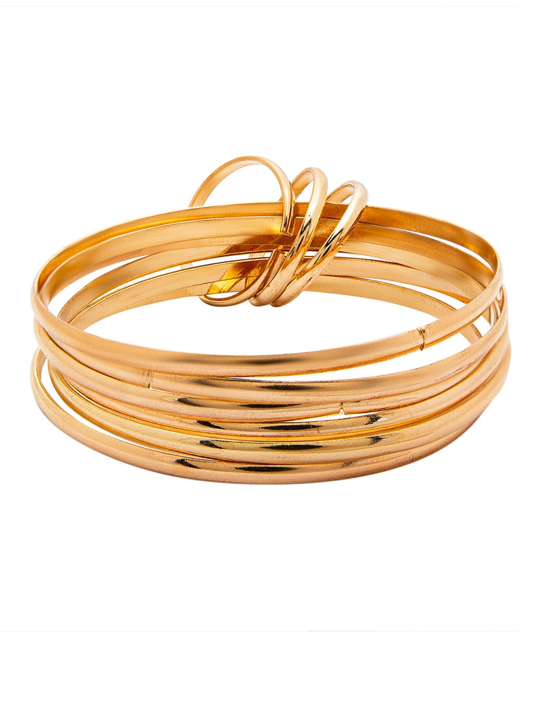 

Shining Jewel - By Shivansh Gold-Plated Gold Toned Bangle