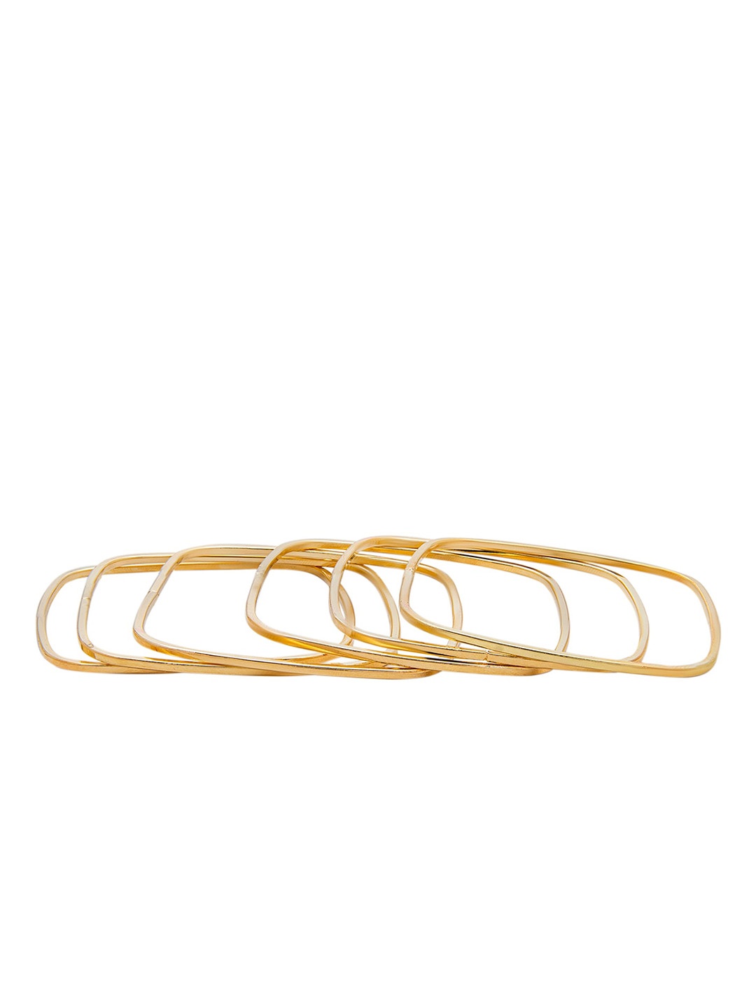 

Shining Jewel - By Shivansh Pack Of 6 Gold-Plated Brass Bangles
