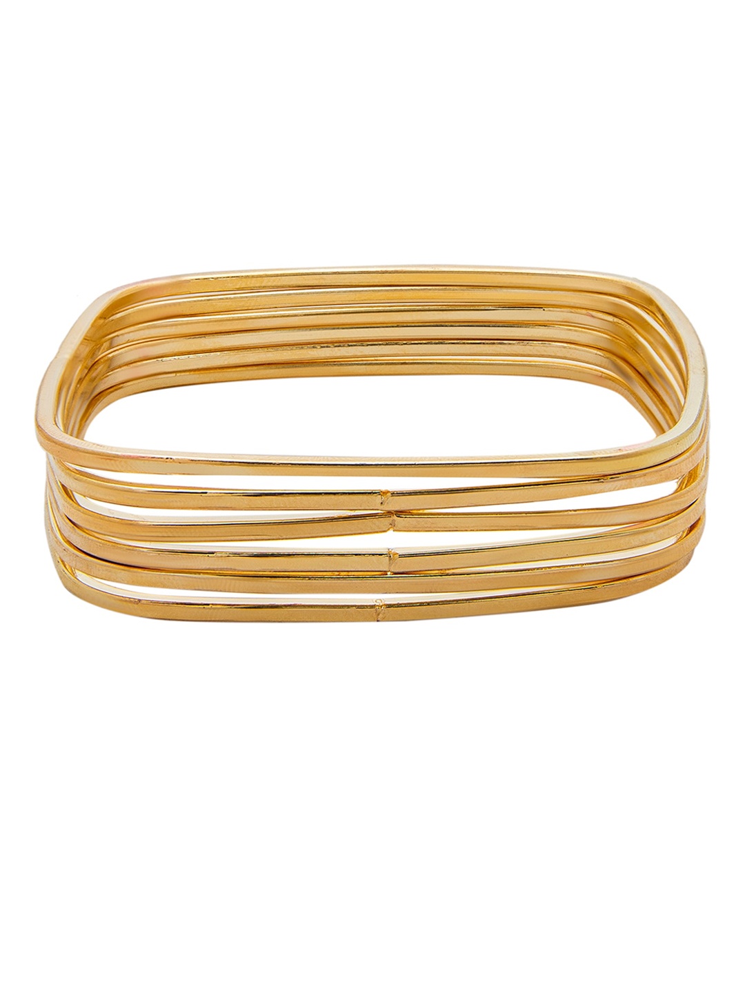 

Shining Jewel - By Shivansh Gold-Plated Gold-Toned Bangle