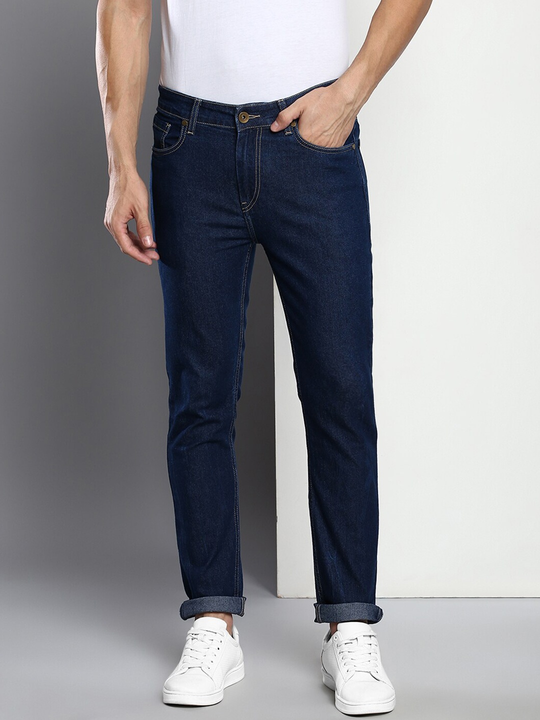 

Dennis Lingo Men's Blue Slim Fit Stretchable Denim Jeans