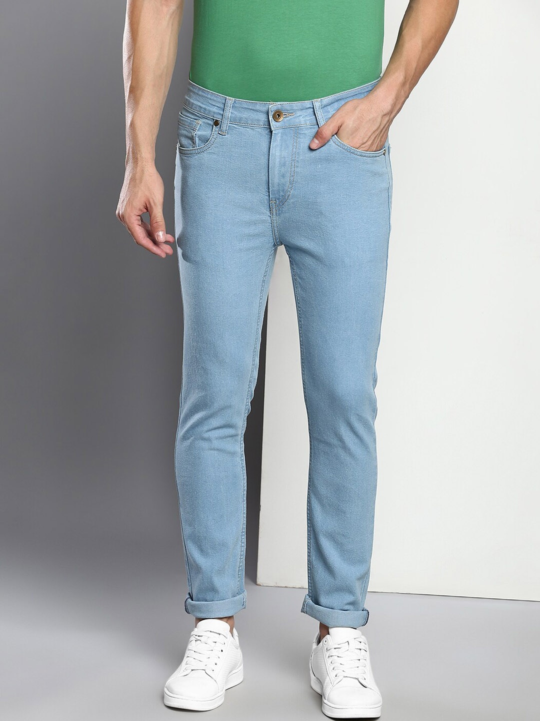 

Dennis Lingo Men's Blue Slim Fit Stretchable Denim Jeans