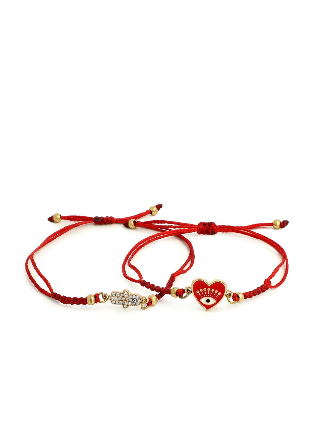 

EL REGALO Unisex 2 Gold-Toned & Red Gold-Plated Bracelet