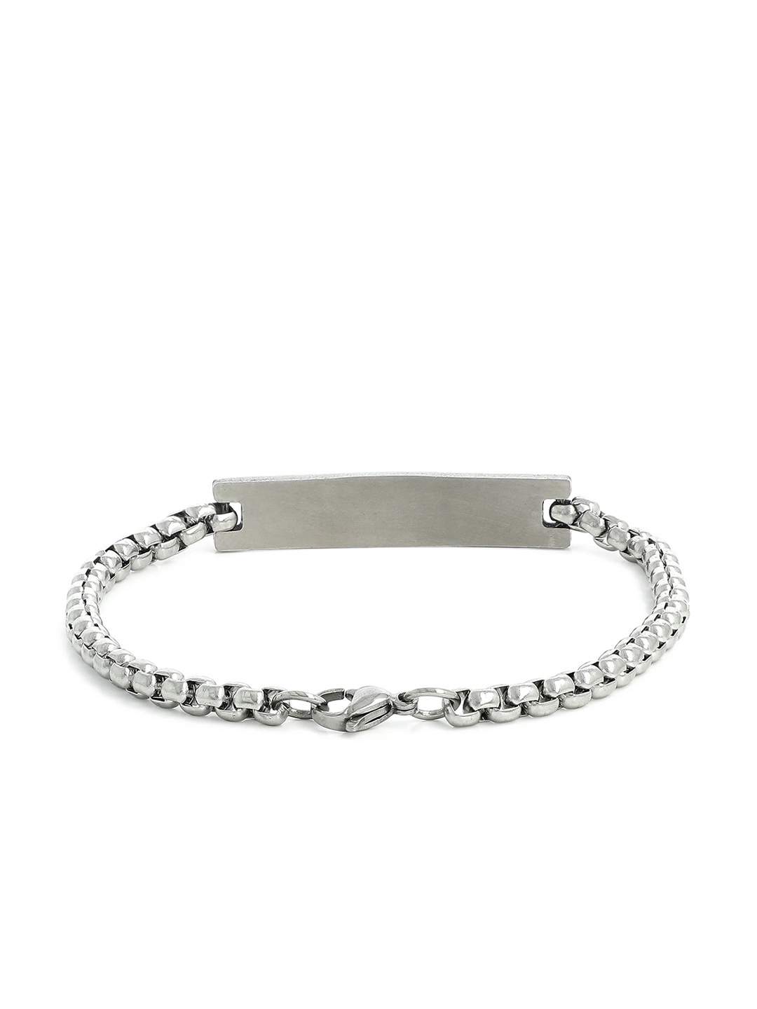 

EL REGALO Men Silver-Toned Silver-Plated Link Bracelet