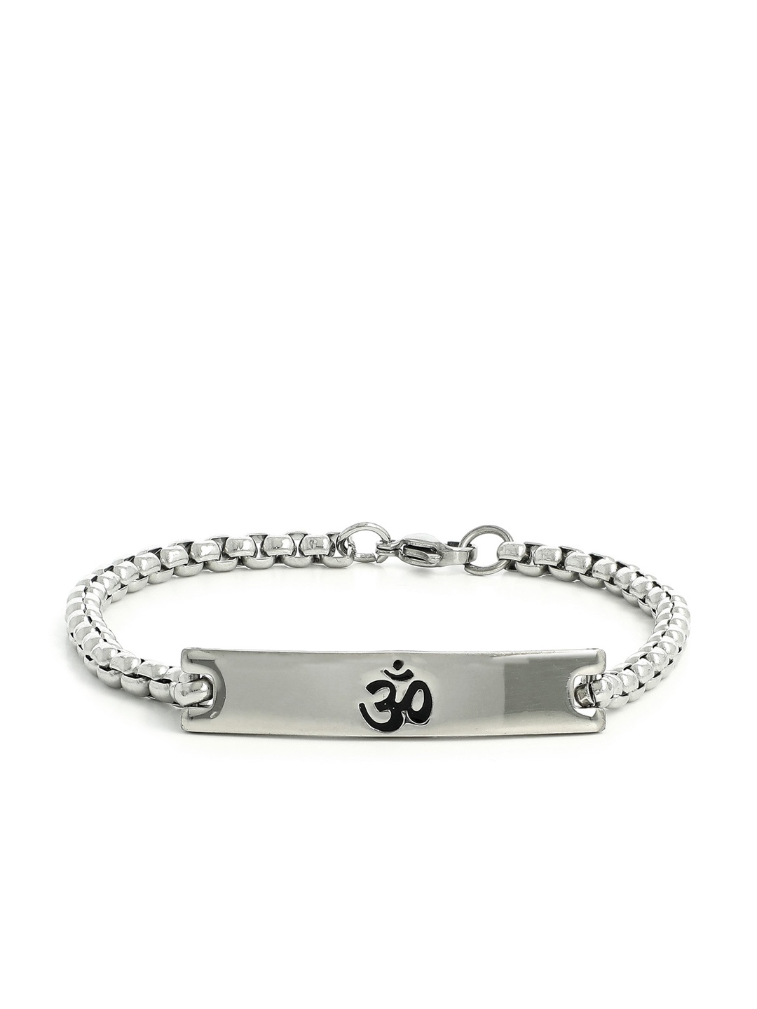 

EL REGALO Men Silver Om Bracelet