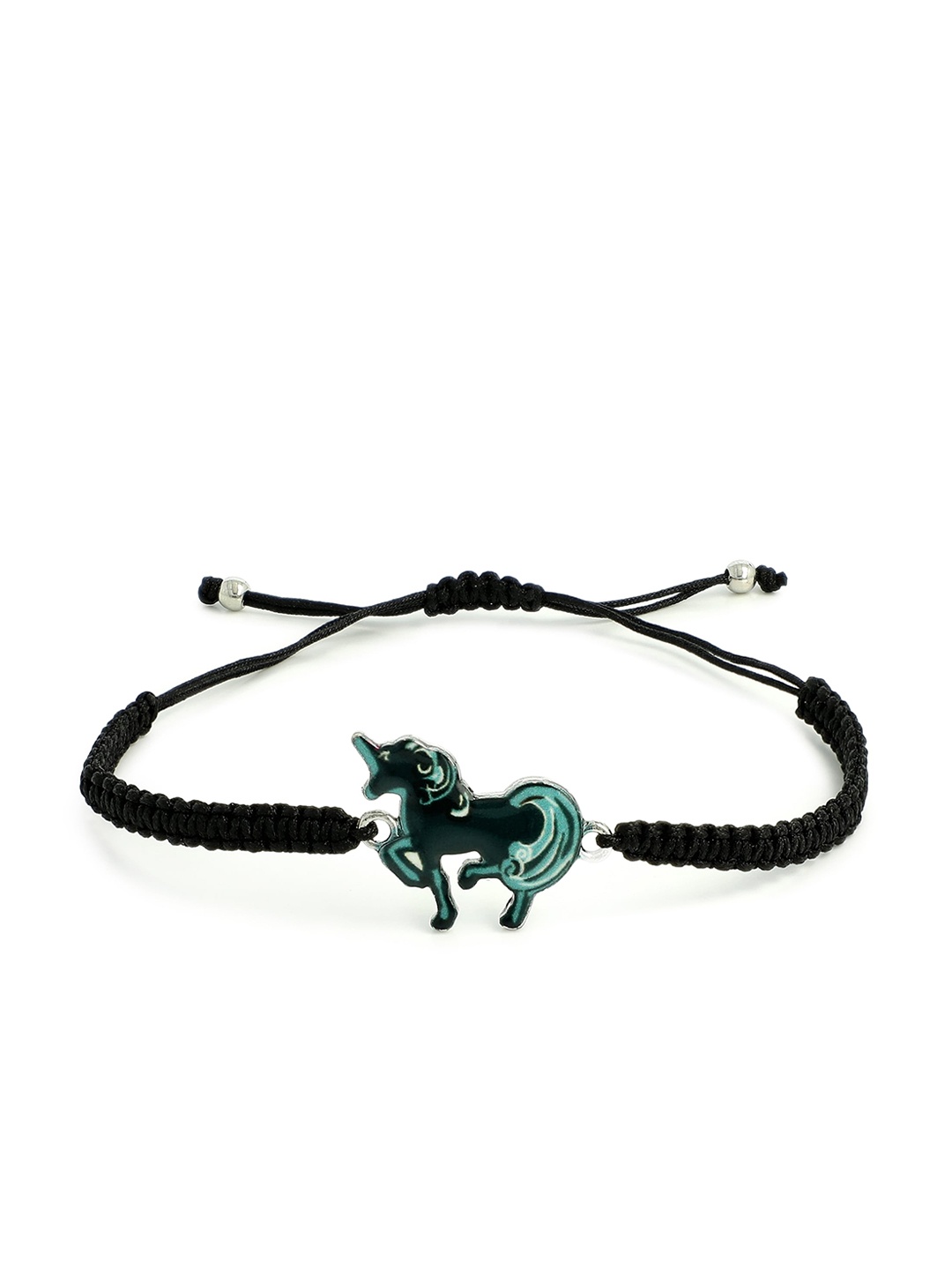 

EL REGALO Unisex Kids Black & Green Bangle-Style Bracelet