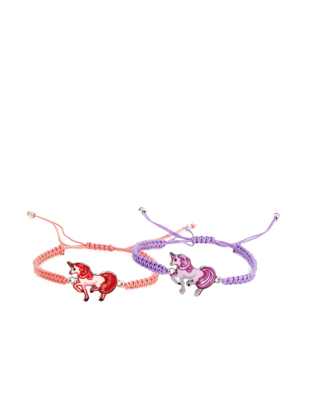 

EL REGALO Unisex Kids 2 Red & Purple Wraparound Bracelet