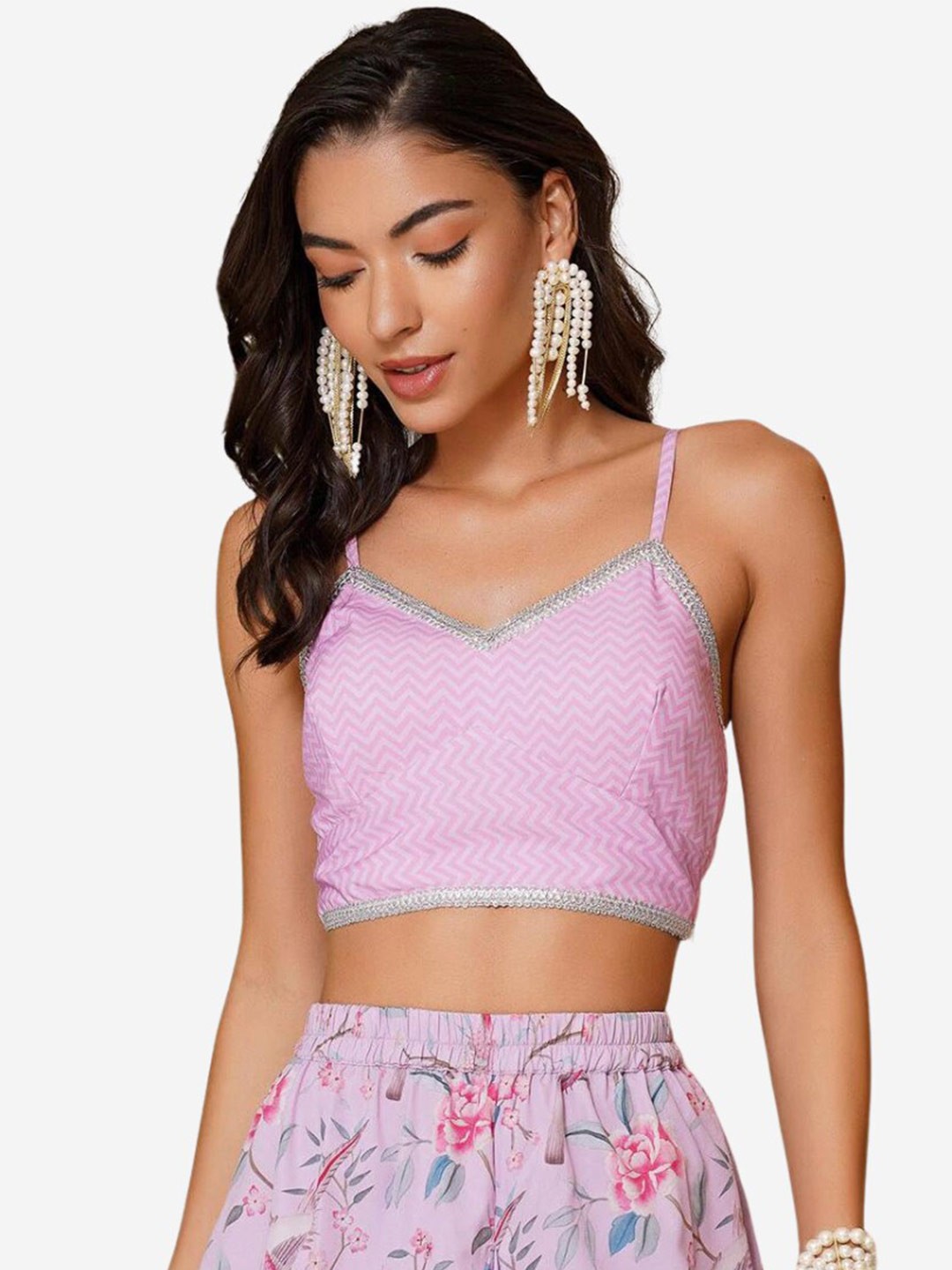 

Alaya By Stage3 Purple Crepe Styled Back Crop Top