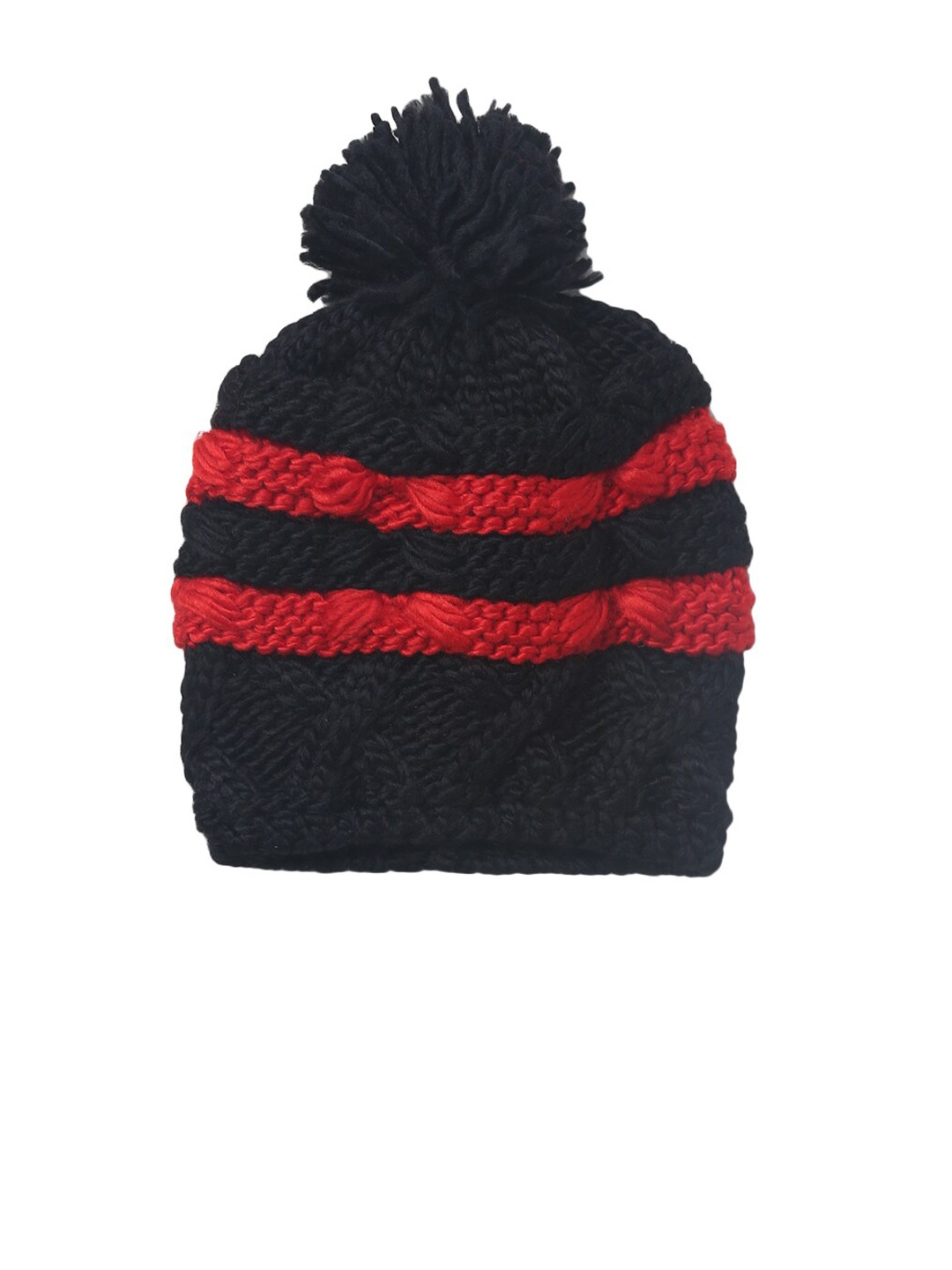

EL REGALO Unisex Kids Black & Red Beanie