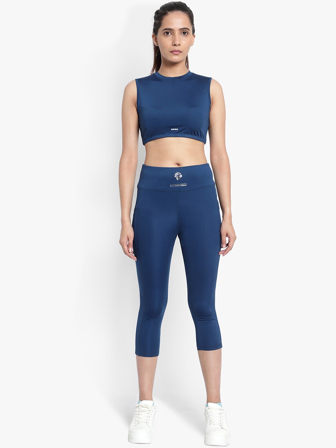 

Wearjukebox Top with Capris, Blue