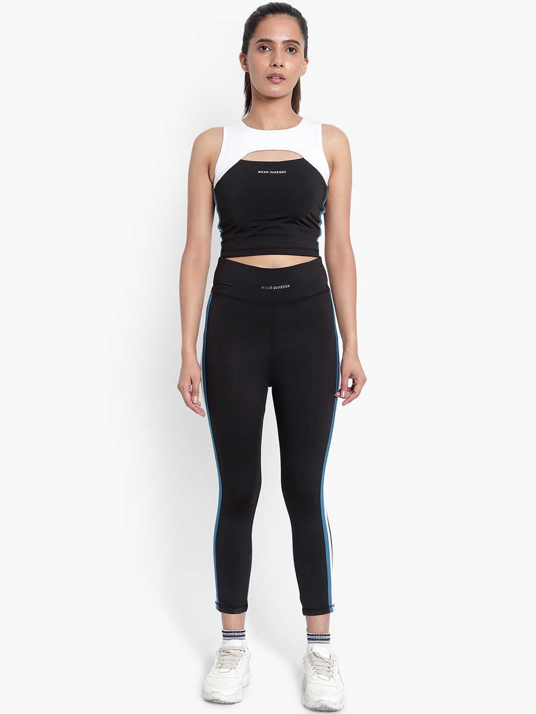 

Wearjukebox Top with Leggings, Black