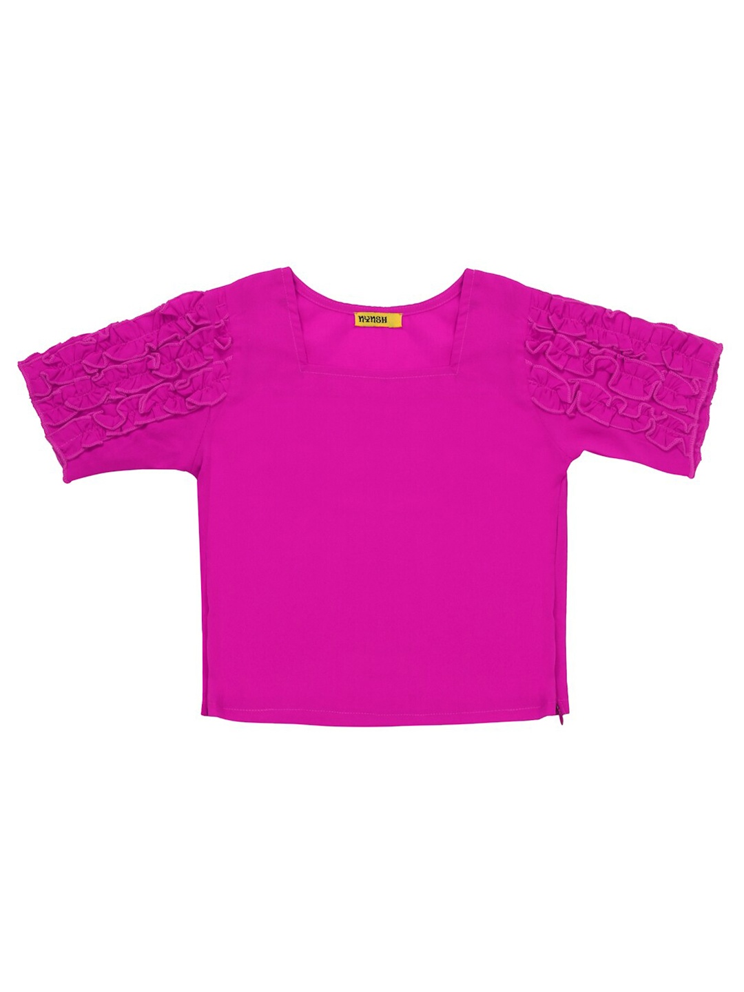 

NYNSH Girls Magenta Solid Top