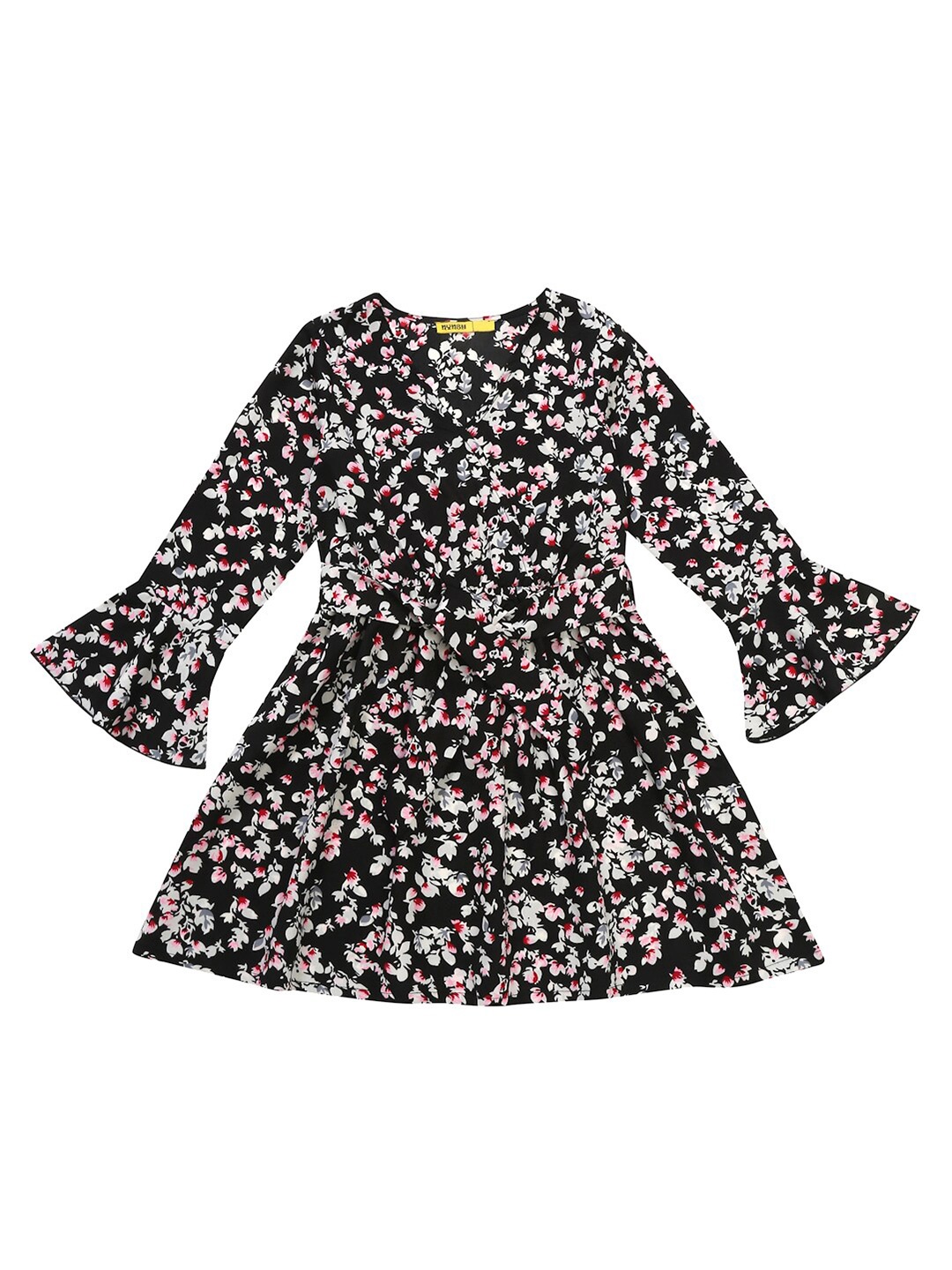 

NYNSH- PlusS Kids Black Floral Dress