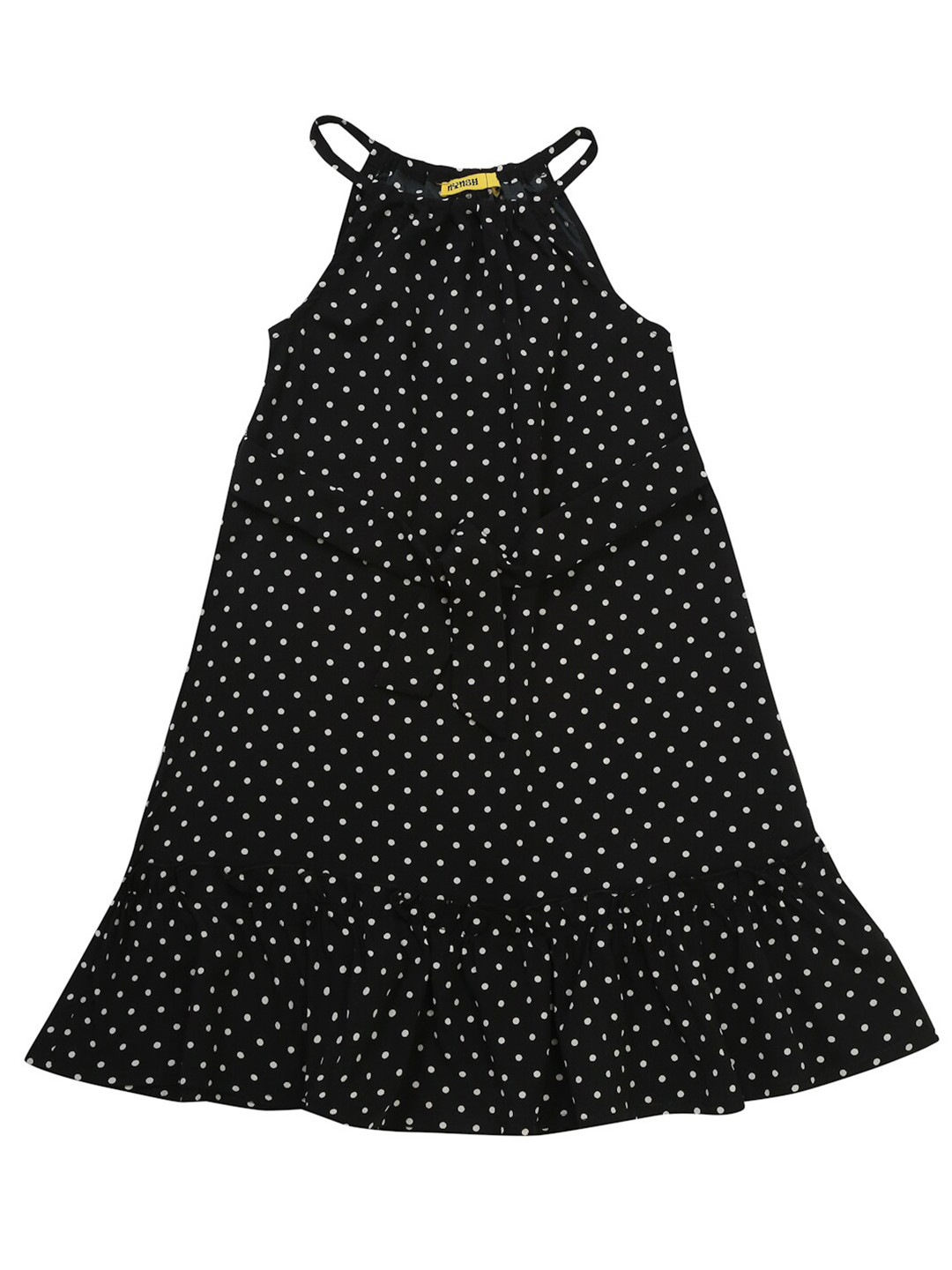 

NYNSH- PlusS Kids Black Halter Neck A-Line Dress