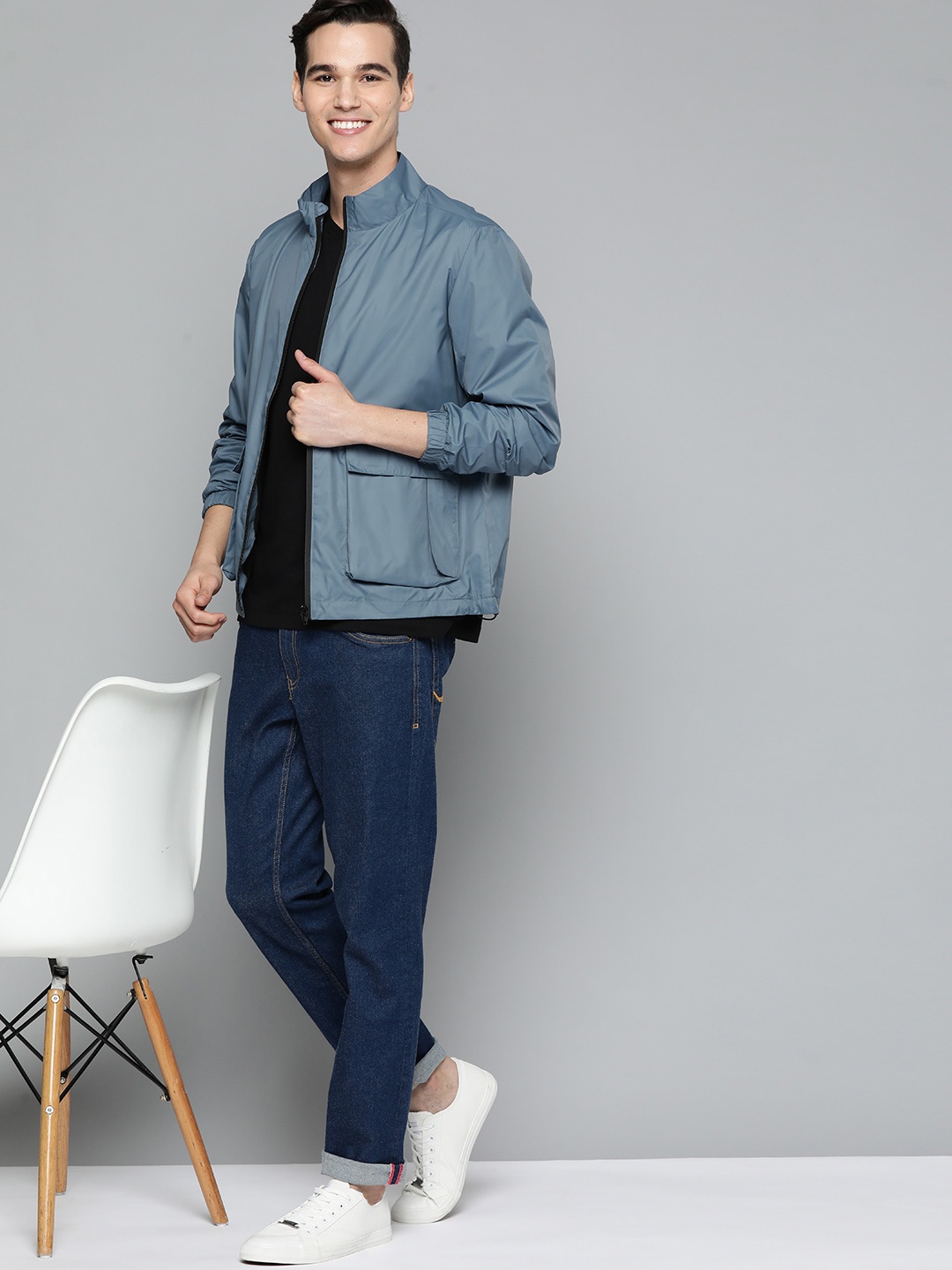 

Mast & Harbour Men Navy Blue Tailored Jacket