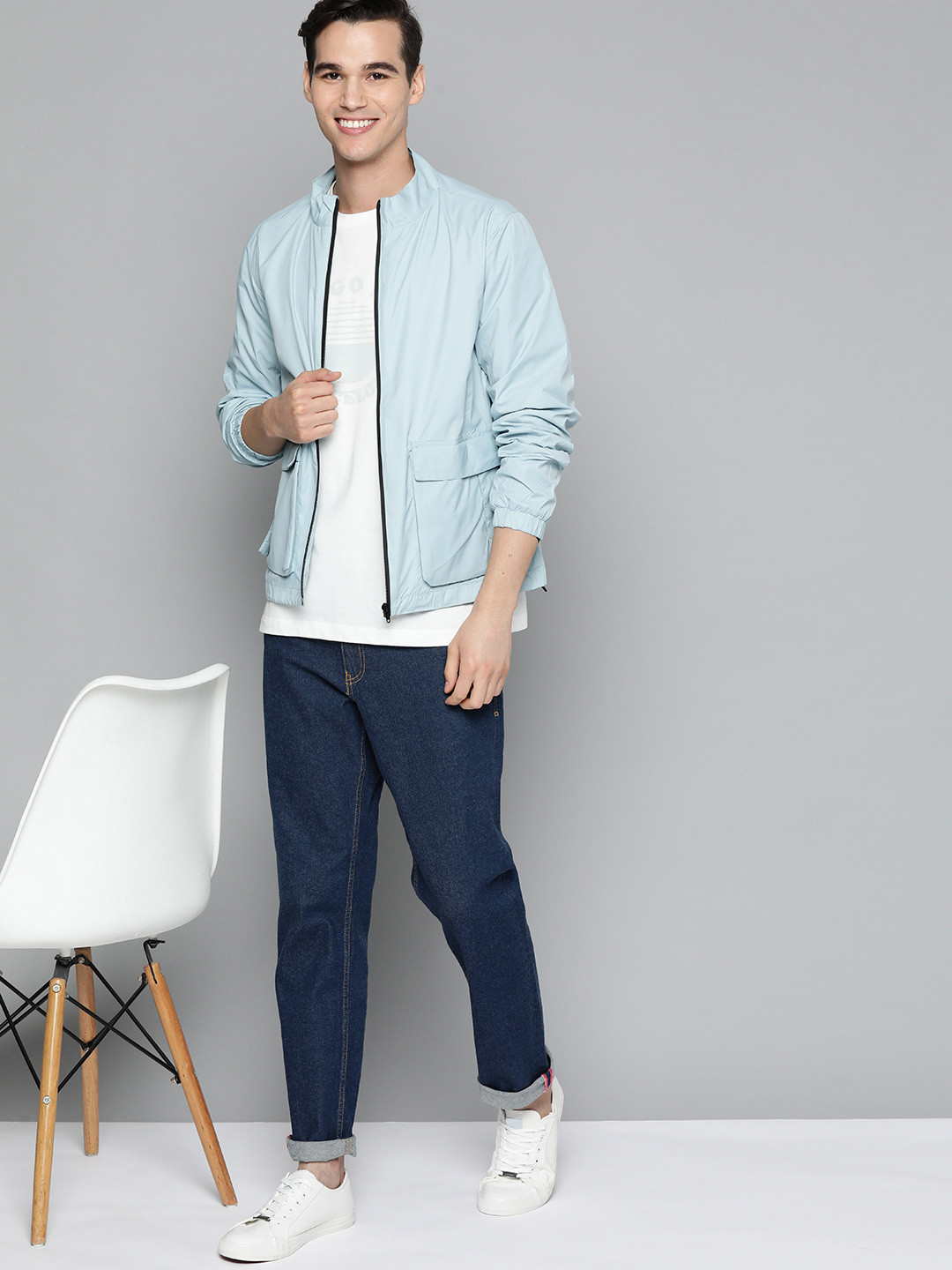 

Mast & Harbour Men Blue Tailored Jacket