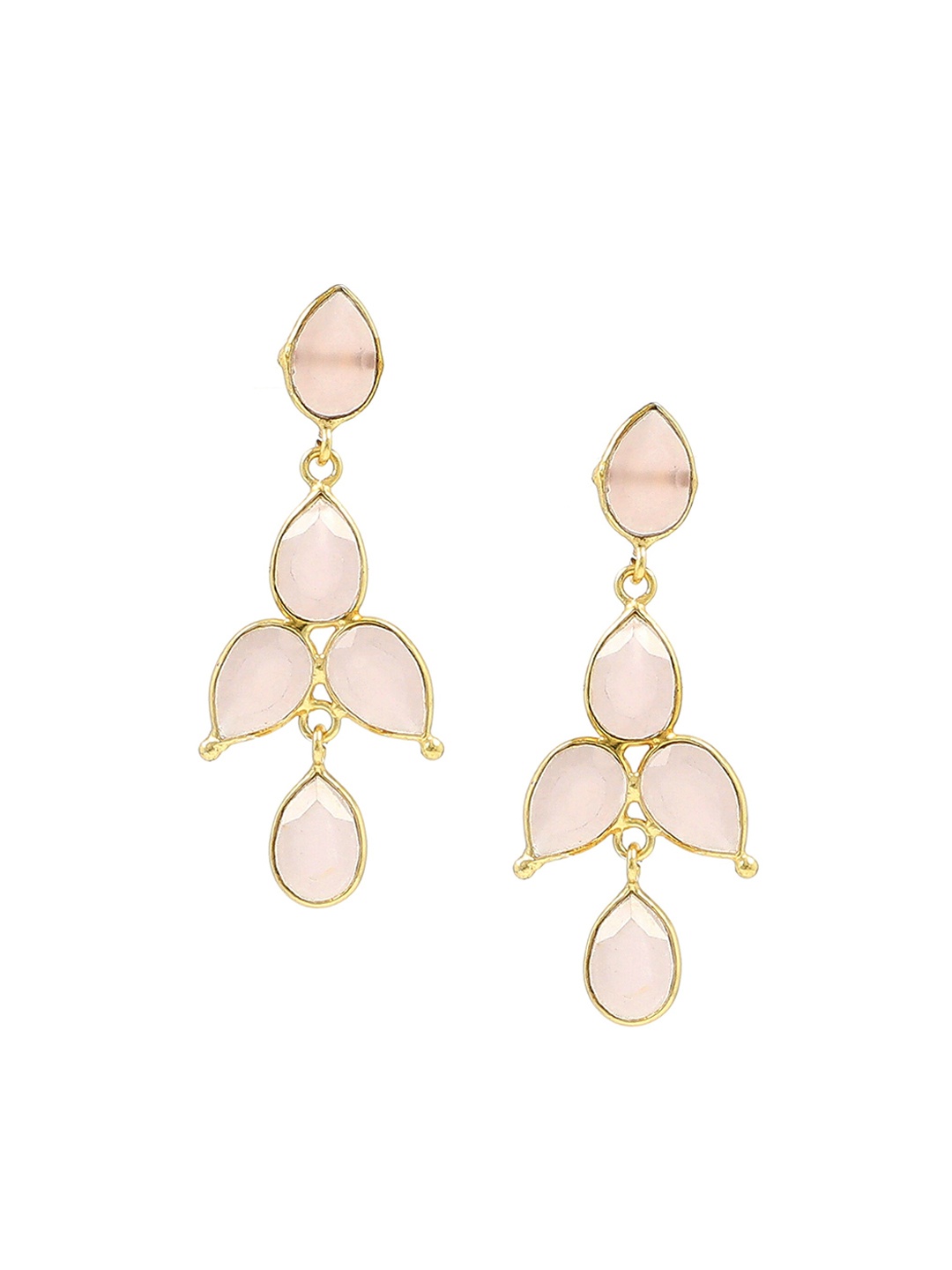 

EL REGALO Pink Floral Drop Earrings