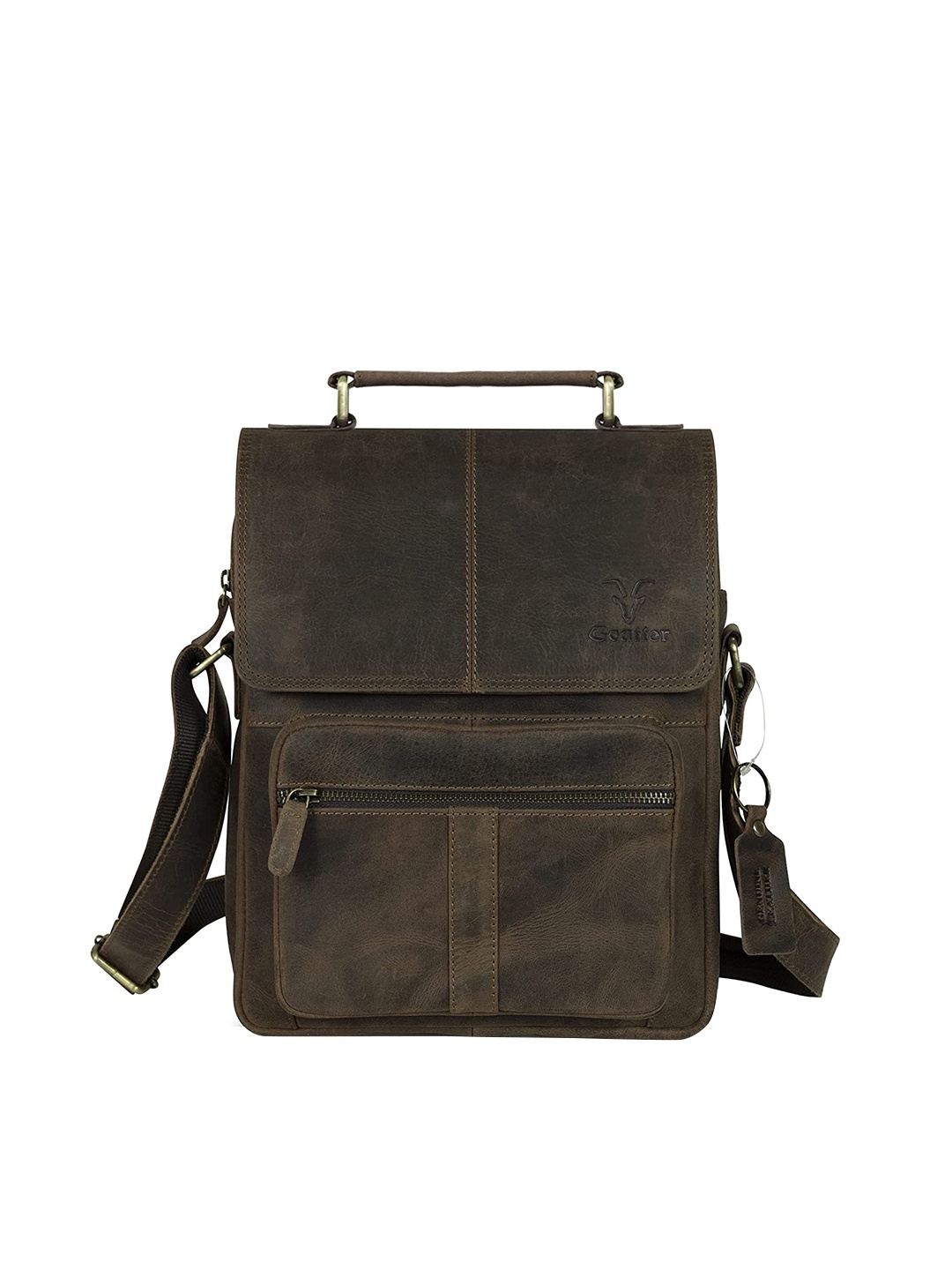 

Goatter Men Coffee Brown Messenger Bag