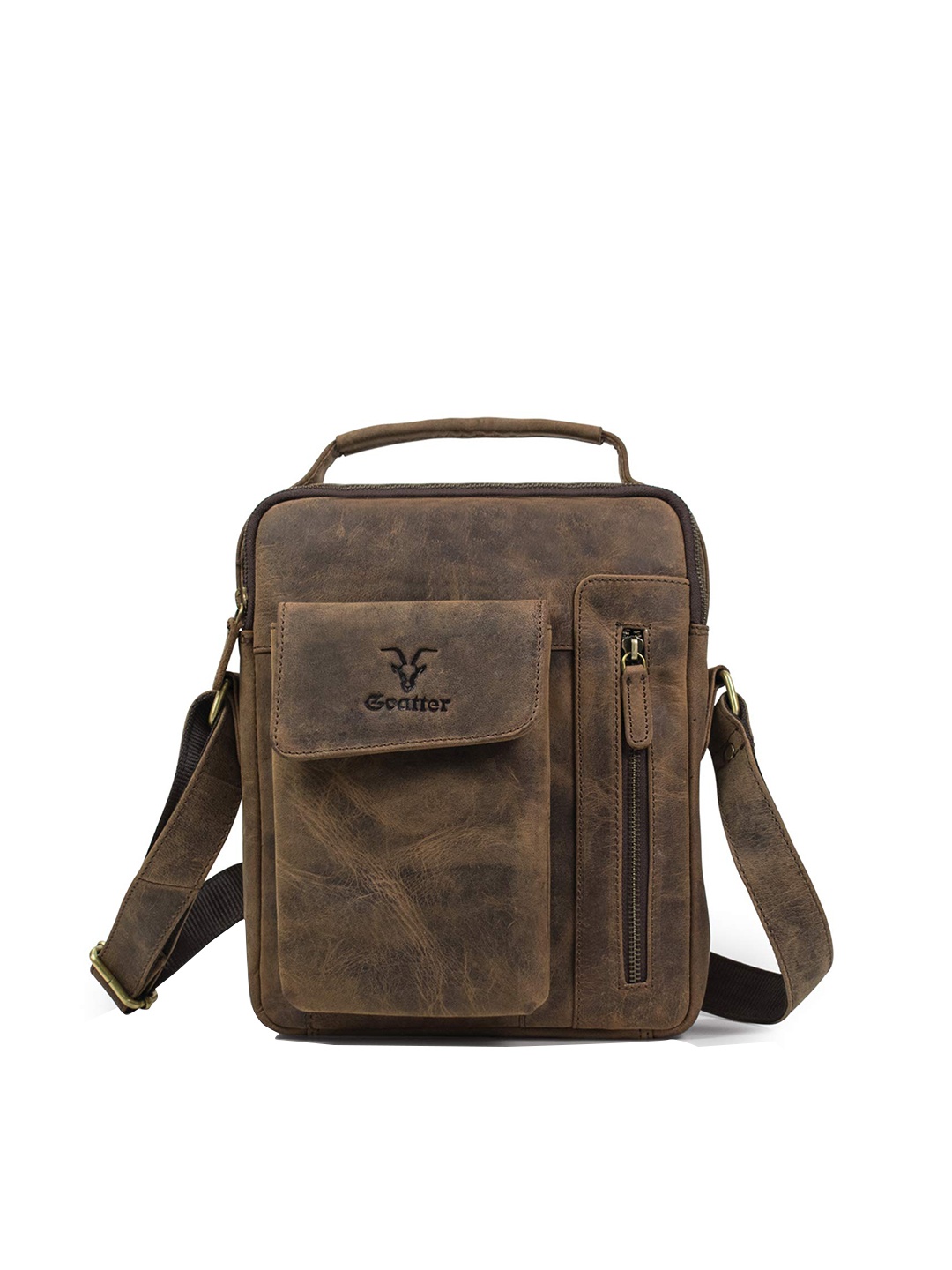 

Goatter Men Coffee Brown Messenger Bag