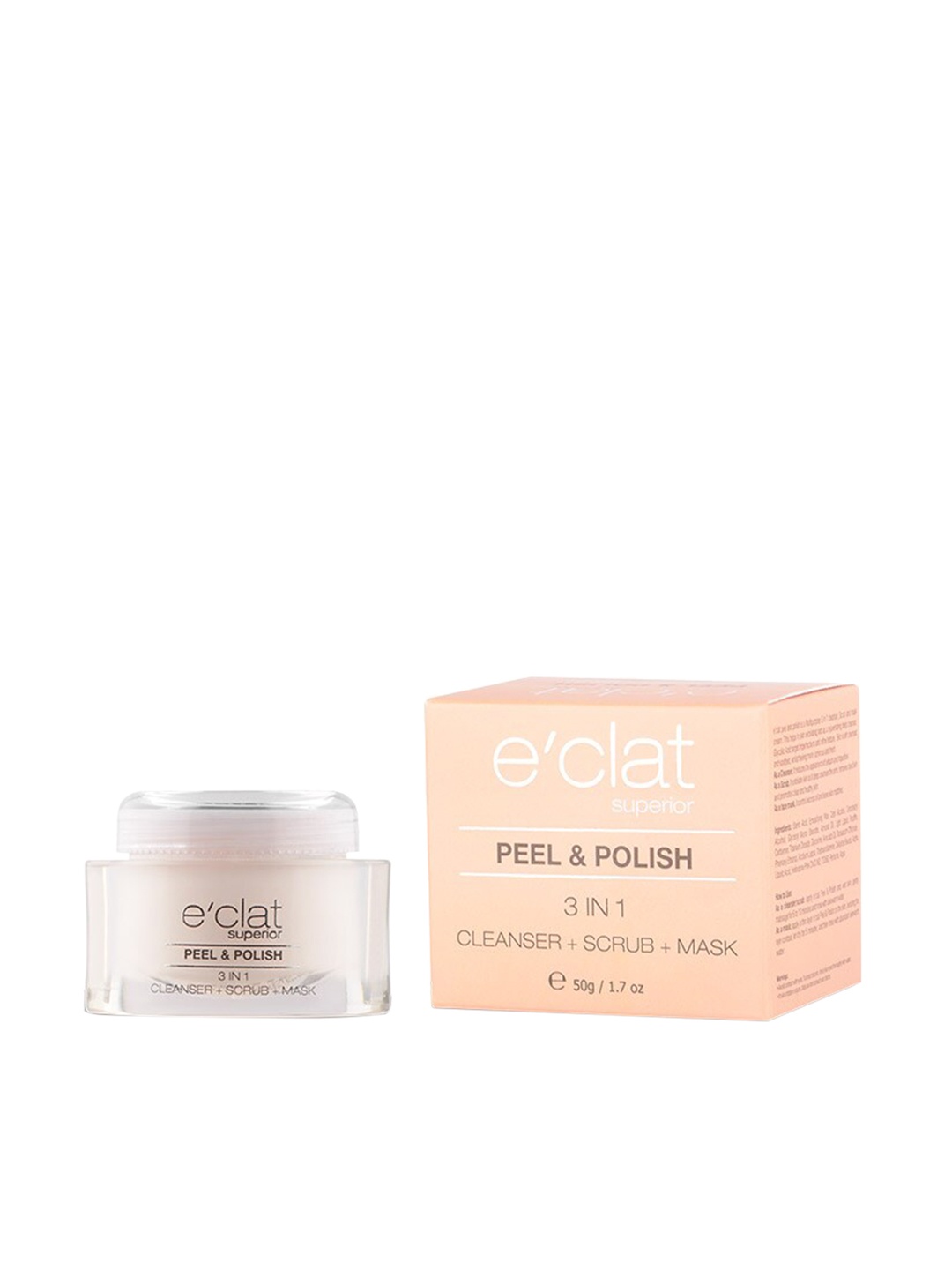 

e'clat superior Peel & Polish 3-In-1 Cleanser + Scrub + Mask - 50g, Peach