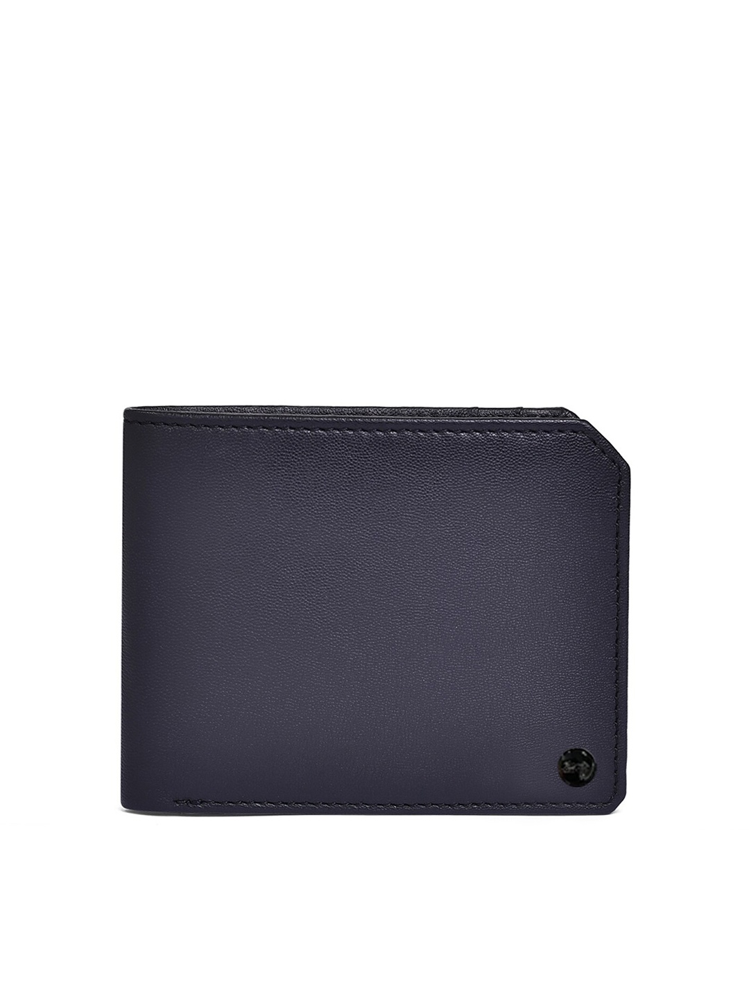 

Belwaba Men Black Leather Two Fold Wallet