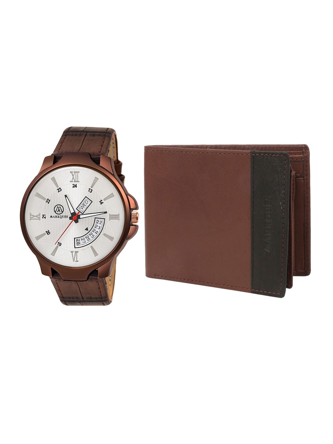 

MARKQUES Men Brown Solid Accessory Gift Set